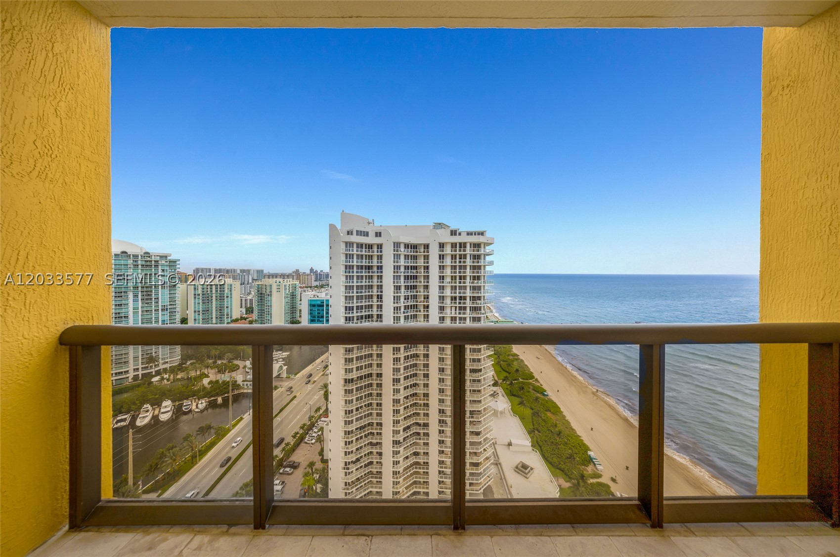 Sculptural Coastal Luxury — Fully Remodeled 2 Bed | 2.5 Bath + Den*

Spectacularly redesigned residence in one of the most desirable oceanfront buildings. This exceptional 02-line residence offers breathtaking North and South ocean views, along with stunning Intracoastal vistas. A private elevator foyer with double-door entry welcomes you into a thoughtfully curated living space that seamlessly blends sophistication, comfort, and contemporary design.

The interiors have been meticulously renovated with high-end finishes throughout, featuring white porcelain flooring complemented by rich dark wood accents, custom details, and refined architectural elements.

The versatile den includes two custom Murphy beds, providing the flexibility to accommodate guests while maintaining a functional and elegant living environment.

The expansive primary suite features dual walk-in closets, a spacious spa-inspired bathroom, and direct South-facing ocean views. The guest suite, dining area, and kitchen enjoy beautiful North-facing ocean views, creating a rare balance of natural light and panoramic scenery from every angle.

Whether as a primary residence, vacation retreat, or investment property, this residence represents a unique opportunity in one of South Florida's most sought-after beachfront locations.

*Exclusive Amenities*

* 24-hour state-of-the-art fitness center
* Full-service spa with sauna, steam room, and massage facilities
* Oceanfront swimming pool
* Direct beach access with dedicated beach service
* Premium security and concierge-style services

A truly one-of-a-kind, move-in-ready coastal residence that embodies contemporary elegance, exceptional comfort, and the ultimate beachfront lifestyle.