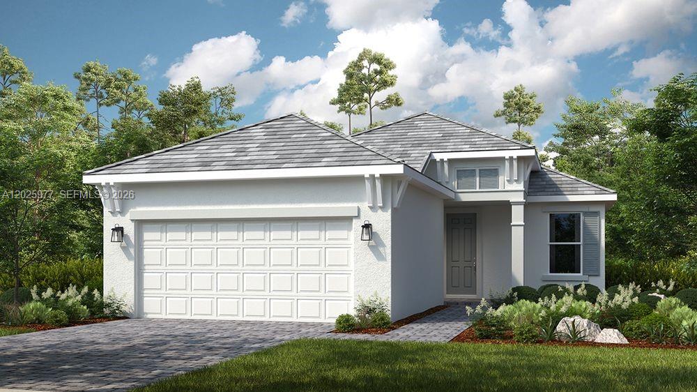 What's Special: No Rear Neighbors | Covered Patio | Deep Lot | Single Level Living. New Construction - July Completion! Built by America's Most Trusted Home Builder. Welcome to the Capri at 13449 SW Mazzano Street in Esplanade at Tradition! This beautifully designed home offers a bright and inviting layout with a welcoming foyer that flows into a private study, perfect for working or quiet retreat time. The heart of the home features a gourmet kitchen with a large island, walk in pantry, and seamless connection to the dining area and great room, creating an ideal space for gathering and entertaining. The great room opens effortlessly to the covered lanai, extending your living space outdoors for relaxed Florida living. The primary suite is tucked privately at the back of the home and features a spacious bath and generous walk-in closet for a peaceful retreat. A secondary bedroom, full bath, and centrally located laundry space add everyday comfort and convenience. A 2-car garage and charming front porch complete this thoughtfully designed home. Additional Highlights Include: whole house impact windows, tray ceiling package, and kitchen appliances included. Photos are for representative purposes only. MLS#A12025977 - Discover Esplanade at Tradition, a vibrant 55+ community with resort-style amenities, pool, tropical beach, and cabanas. Play pickleball, stroll the lakefront, enjoy café treats, and visit the bark park. Live every day like vacation!