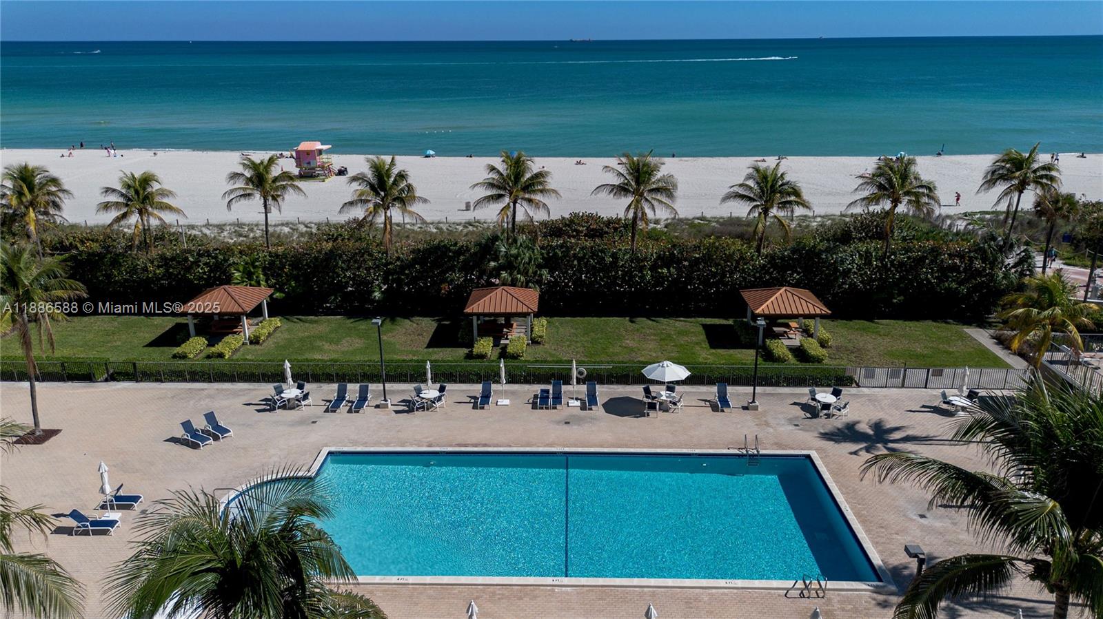 Lowest priced two bedroom unit in the building!! This spacious condo features 2 Bedrooms, 2 Bathrooms, impact windows and doors, stainless steel appliances and beautiful sunset views from the balcony. Oceanfront Plaza has direct access to the beach and new beachwalk. The HOA fee of only $1,025 includes cable (with HBO and Showtime), high speed internet, insurance, water and more. Amenities include 24HR concierge, heated pool, poolside clubhouse, bicycle storage, fitness center and recreation rooms with billiards and table tennis tables. Excellent fishing from the shore! Walking distance to restaurants, nightlife, South Beach, Lincoln Road & Faena District. A truly a perfect blend of South Beach energy with residential tranquility!