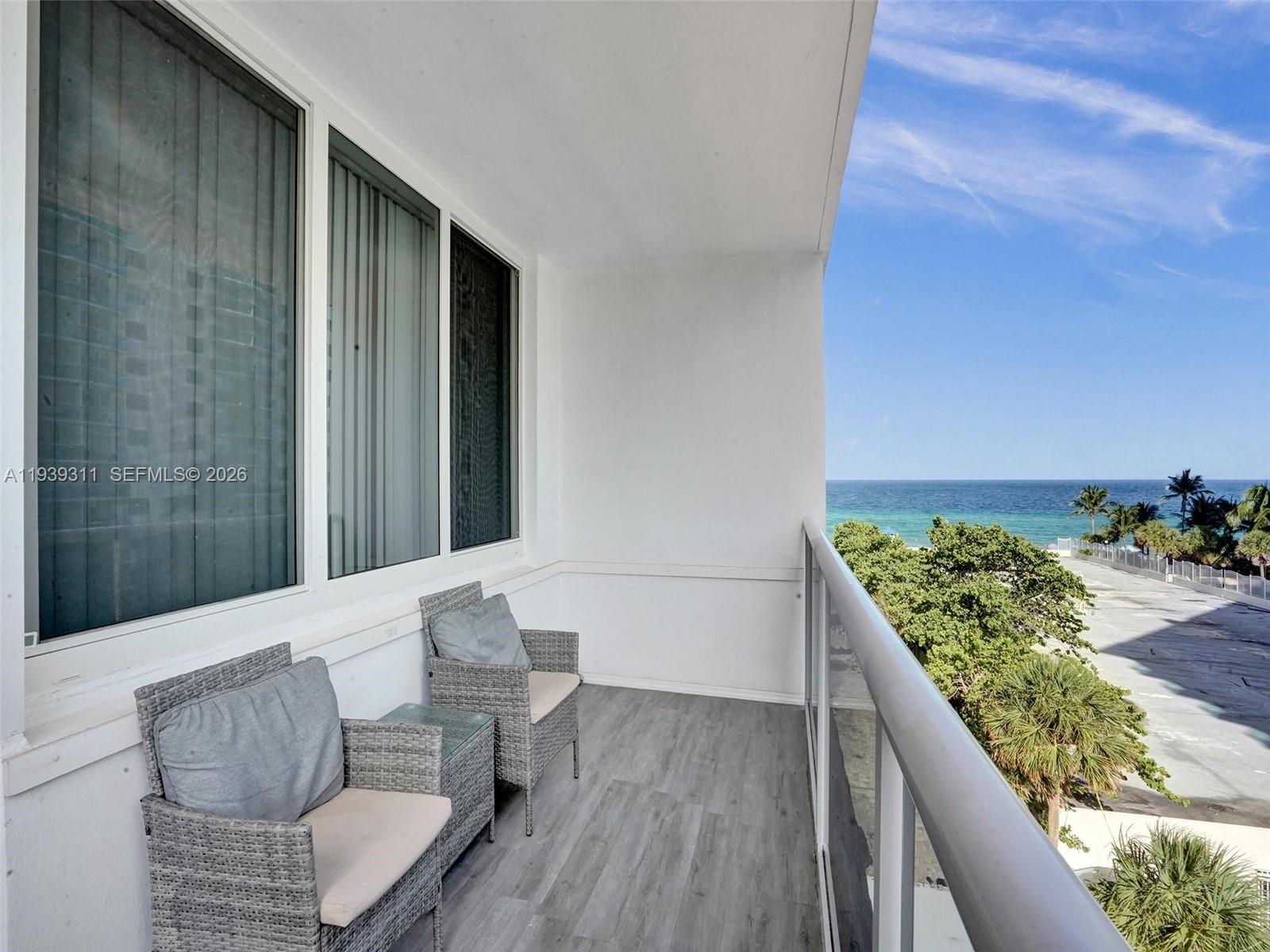 Exceptional investment opportunity in Hollywood Beach's most desirable oceanfront communities.  Spacious south-facing condo has a large floor plan, offers beautiful ocean views, and abundant natural light.  Whether you're seeking a personal beach retreat, seasonal residence, or income-producing property, this condo offers tremendous value. The well-maintained interior features an open kitchen with newer appliances, tile flooring throughout, abundant closet space, and a recently renovated primary bathroom. Hurricane-impact windows. The unit is sold fully furnished, creating a turnkey opportunity for investors or second-home buyers. The condo is currently occupied by an excellent tenant, providing immediate rental income from day one. In addition, the building permits 30-day rentals up to 12 times per year, offering exceptional flexibility rarely found in oceanfront communities. Residents enjoy an impressive collection of amenities, including 24-hour security, valet parking, a heated pool, fitness center, entertainment lounge with billiards, ping-pong and air hockey, plus a convenient on-site mini-market and ATM. The building has completed its 50-year recertification and recently installed a new roof.  Ideally located near Fort Lauderdale Airport, Aventura Mall, Gulfstream Park, premier shopping, dining, and entertainment. Rarely does a property offer this combination of ocean views, rental flexibility, building stability, lifestyle, and immediate income-producing potential.