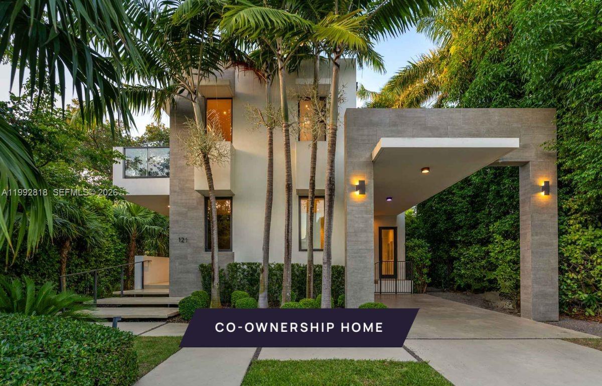 New co-ownership opportunity by Pacaso: Own one-eighth of Venetian, a professionally managed, turnkey home. Sleek and sophisticated, this modern 5-bedroom, 6-bathroom residence is set on a west-facing corner lot on coveted Di Lido Island in Biscayne Bay, offering a refined waterfront lifestyle.

Defined by clean lines and a serene, neutral palette, the home balances understated luxury with everyday comfort. Brushed European oak flooring, Italian porcelain tile and a marble-topped kitchen island anchor the interiors, while the open-concept great room seamlessly connects indoor and outdoor living—ideal for both relaxed mornings and elevated entertaining.

The tranquil primary suite is a private retreat, complete with its own balcony, generous closet and a spa-inspired bathroom featuring a dual-sink vanity and soaking tub. Four additional bedrooms provide inviting accommodations for guests.

Designed for effortless indoor-outdoor living, the two-story home offers multiple terraces, a 50-foot lap pool, outdoor shower and lush, landscaped gardens that create a sense of privacy and calm. The fully fenced property also includes a carport with an e-charging station. Offered fully furnished and professionally decorated.