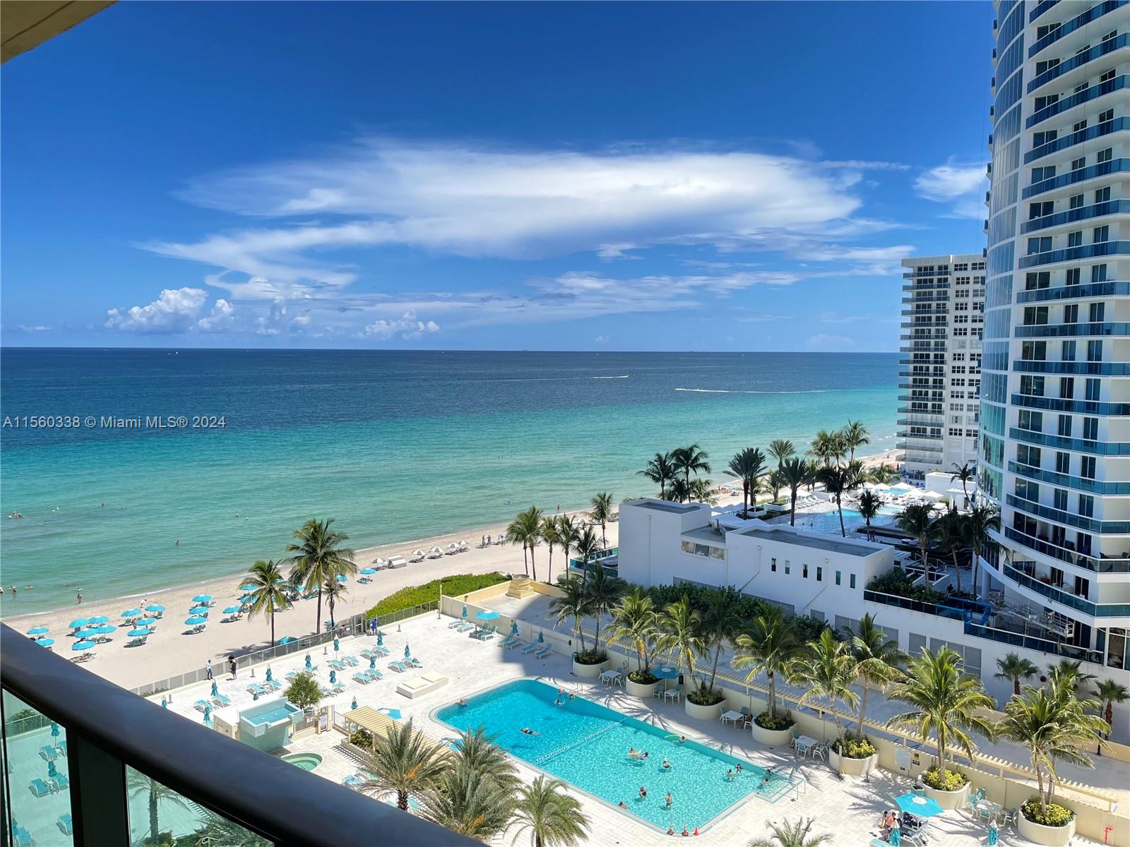 Beautiful property Located in Hollywood Beach. It is a very spacious Beachfront property with a stunning view from the balcony and the master bedroom with stainless steel appliances and fully furnished. The community has lots of amenities, a fully equipped Gym, heated pool, pool table, and other entertainment.