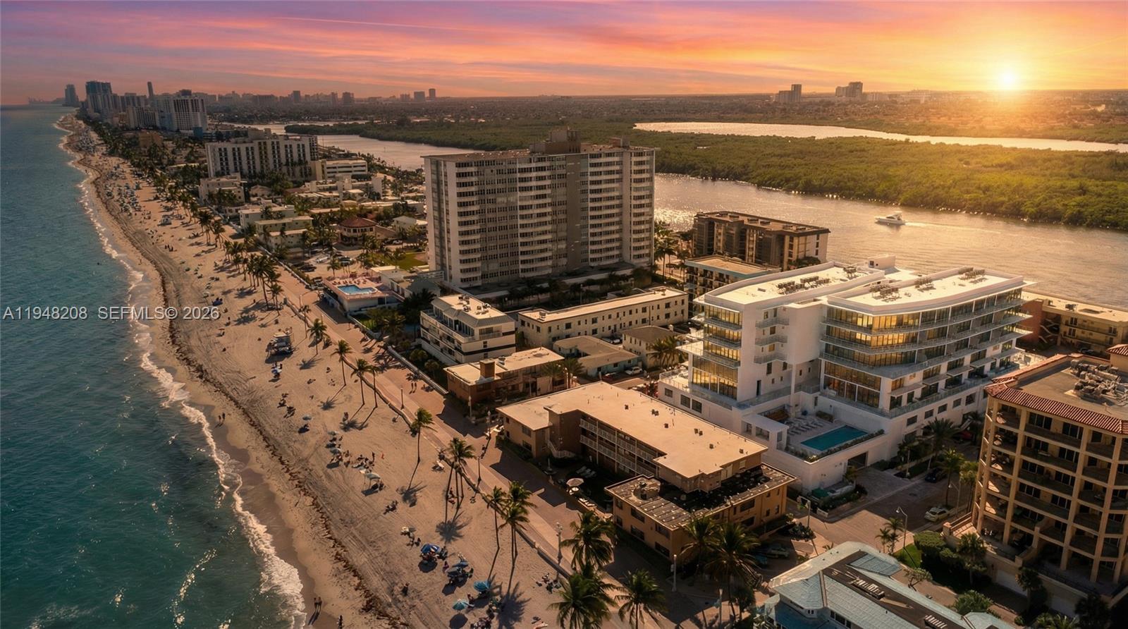 TH8 | 2-Story Villa | 3BD / 2.5BA | 2,202 SF | South | 2 Parking Spaces. TH8 is a
bright, south-facing two-story villa designed to feel like a private beachfront
home. Offering 2,202 SF, the residence is filled with natural light throughout the
day, giving the living spaces a warm, open coastal atmosphere. The duplex
layout creates true privacy and an effortless flow for everyday living and hosting
—entertaining areas remain on the main level, while the bedroom level is
positioned for comfort and retreat. Interior renderings highlight a refined
modern aesthetic with soft recessed ceiling lighting, expansive glass, warm
contemporary textures, and spa-style baths that deliver a hotel-caliber feel.
ETURNA Beachside is 7 stories, 36 residences ocean-side building limited to just
36 residences on the east side of A1A. TH8 offers seasonal rental flexibility and
2 dedicated parking spaces. Residents enjoy boutique amenities including a
sun deck with resort-style pool, fitness center, concierge/front desk, and beach
service access—just steps from the sand and the Hollywood Broadwalk. Delivery
Q2 2026. Renderings for illustration; subject to change.
