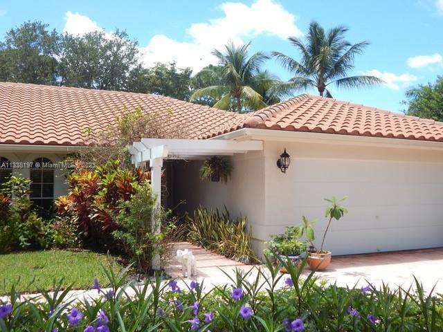 Rarely available single family home for rent in one of central Boca's most desirable communities ''New Floresta’’. This 3 Bedrooms & 2.5 Baths Pool home is located on a private interior lot with a nice yard with ‘”no neighbors” in the rear lot. A spacious covered patio with expansive paver courtyard is perfect for entertaining! Lots of French Doors and terracotta tile flooring really adds to the character of this Mediterranean style home. Features include Granite Eat-in kitchen with stainless steel appliances! Great curb appeal with a massive paver circular driveway! Fantastic schools! Minutes from 95, turnpike, Whole Foods, Town Center Mall and the beach. Hotwire High Speed Internet/Cable, yard and pool maintenance included.Quiet upscale family friendly neighborhood.