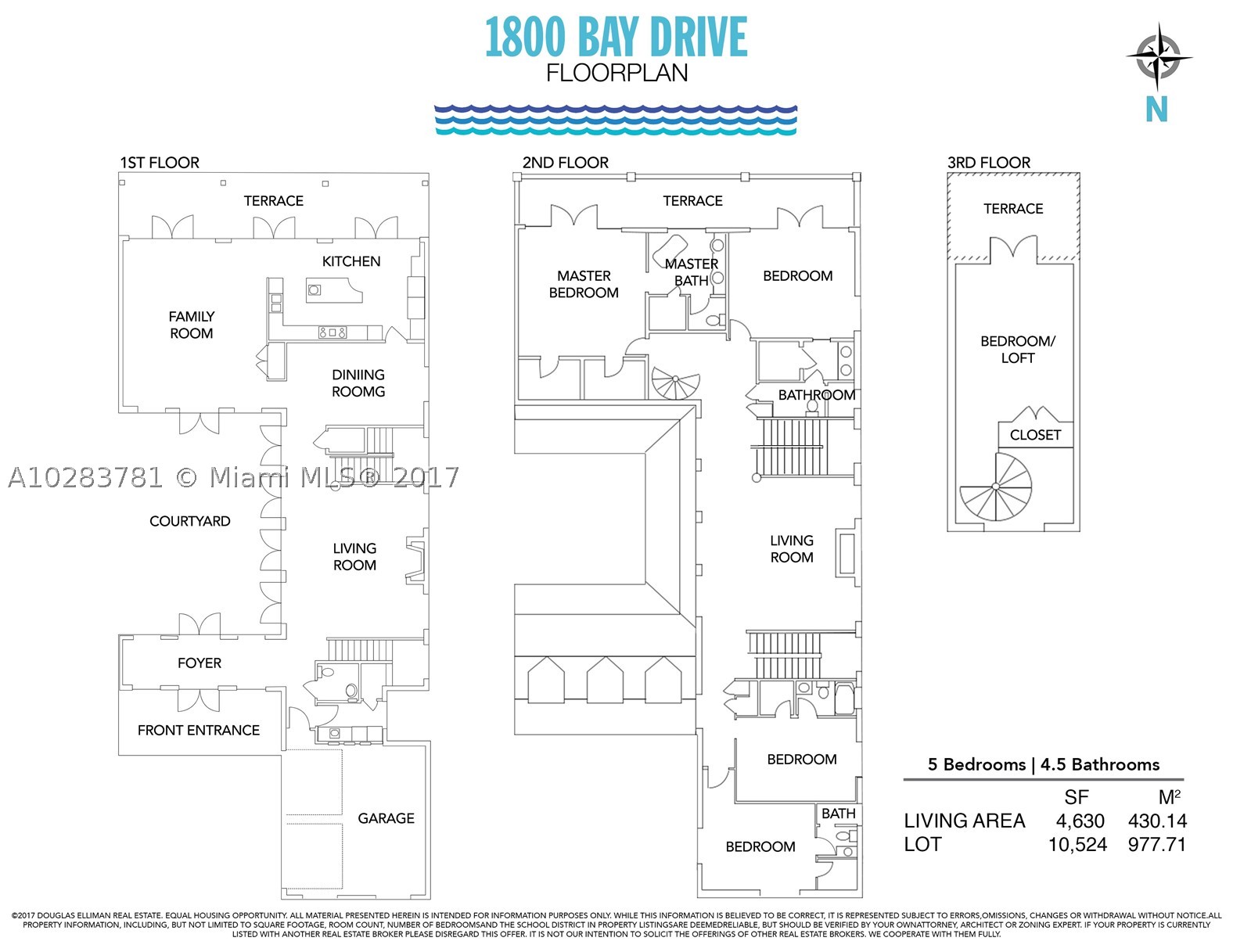 Wide bay and dramatic city views from the living room, kitchen, master bedroom, guest bedroom, and 3rd floor den/ convertible-5th-bedroom are just a few of the beautiful characteristics in a house full of timeless elegance. Constructed in 2006 from the ground up, 1800 Bay Drive boasts 22 Ft. ceilings in the great room as well as a wood burning fireplace and dual staircases leading to separate wings of the house. A stunning courtyard in the center of the house is draped with lush landscaping and instantly transports you to a chateau in France. Stepping out into the backyard offers endless wide bay views looking at the city skyline as well as an infinity pool, a jacuzzi, and an outdoor living room - gazebo. The house sits on a cul-de-sac street no through traffic. Great house for a family!