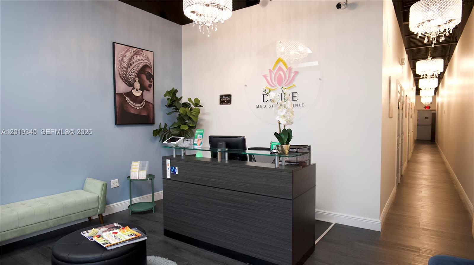 Incredible Opportunity to Own a Turnkey Medical Spa and Wellness Clinic!
Step into a thriving, fully-operational aesthetics business located in a high-traffic, prime commercial corridor of Cooper City. This established "going concern" is perfect for an owner-operator or an investor looking to expand their portfolio in the booming wellness industry. The sale is all-inclusive, featuring high-end furniture, fixtures, and specialized equipment essential for a modern med-spa. The beautifully designed 1,650 sq. ft. interior offers a sophisticated and welcoming environment for a loyal, existing client base. With multiple treatment rooms and a professional reception area, the space is optimized for a variety of services ranging from advanced skincare to wellness consultations. A significant highlight of this offering is the stable, long-term lease already in place, with approximately 3.3 years remaining on a 5-year term at a competitive rate. The location provides exceptional visibility and ample common parking within a well-maintained professional plaza. This is a true asset sale including all business goodwill, brand name, and inventory. Don't miss the chance to take over a successful business with a solid foundation and immediate revenue potential.