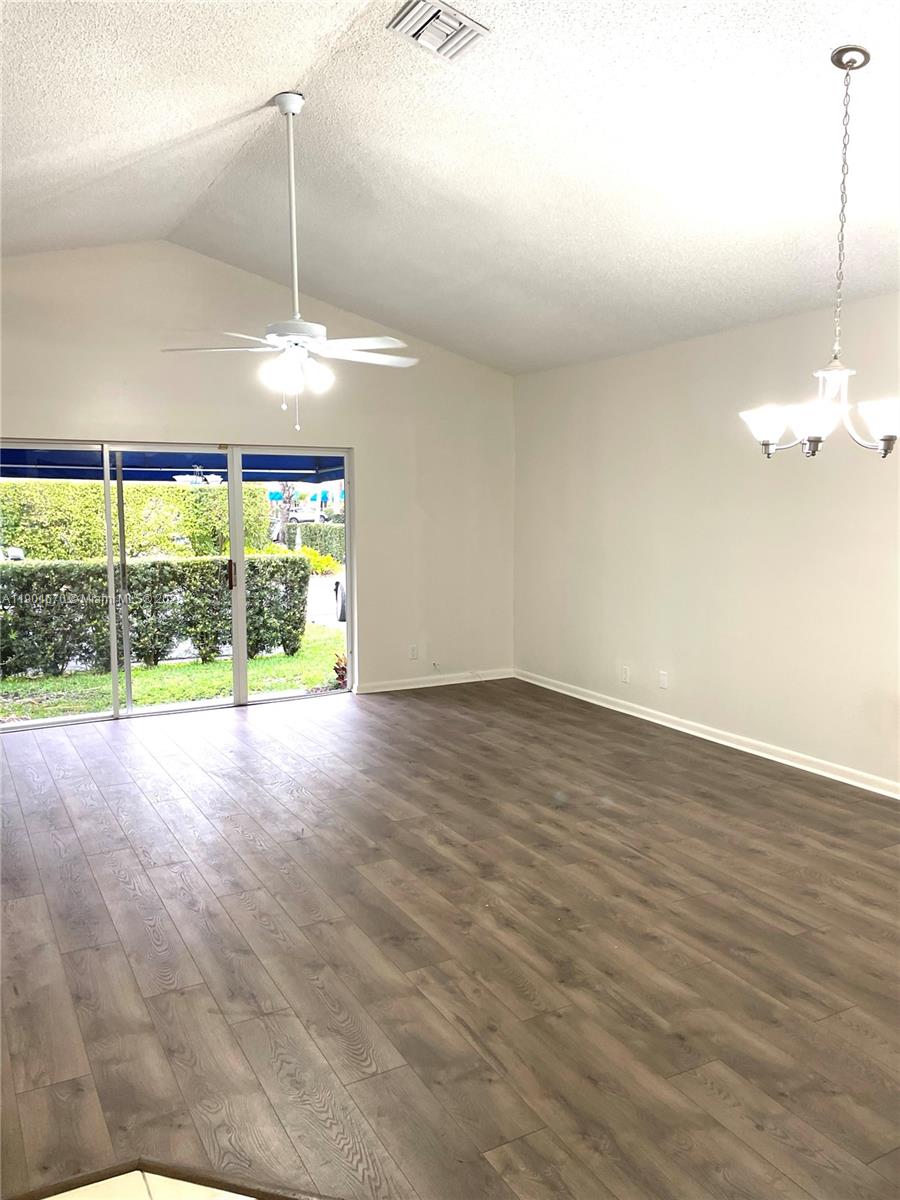 Beautiful 3-bedroom, 2-bathroom villa located in a highly desirable area. The home needs some work but offers incredible potential. Currently rented to a great tenant who would like to stay for another year. Features include a spacious living room, an open kitchen, ample closet space, a walk-in closet in the main bedroom, and a large open porch with relaxing water views. The roof is less than 1 year old. Low association fee.