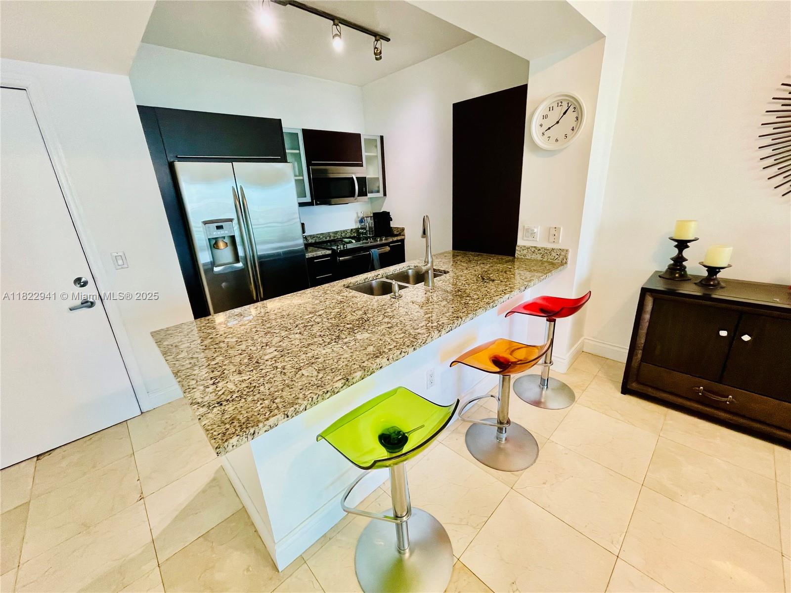 Beautifully furnished 1 bedroom rental with partial Biscayne Bay views and floors throughout. Residence features modern high ceilings, stainless steel appliances, imported italian cabinetry Amenities:24 hr security and concierge, 24 hour valet parking, State of the art Fitness Center in each tower, 2 Infinity-edge heated pools, Steam room,Theater room, Business center, party room, pool table & lounge. Walk to Mary Brickell Village and Brickell City Center mall. Water, basic cable & internet included.