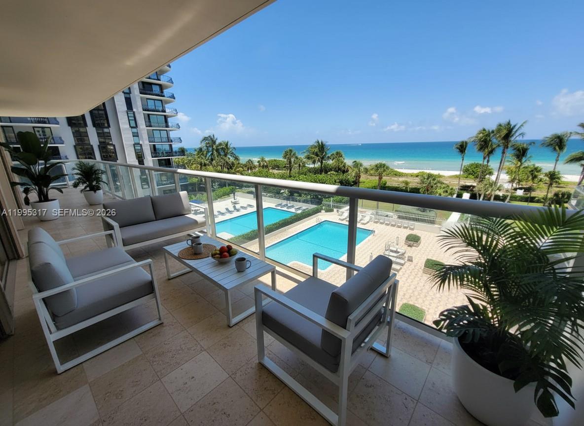 Direct oceanfront 2-bedroom, 2-bath residence — 1,508 sq ft — with every room facing the water and direct access to an oversized wraparound balcony offering panoramic ocean views. 
Located in a full-service building with premium amenities: 24-hour valet and front desk attendant, heated pool with jacuzzi, fitness center, sauna, billiard and card rooms, a large party room with full kitchen, BBQ area with seating, plus dedicated kayak and paddleboard storage. The building is just steps from the Surfside community pool and library, grocery shopping, fine dining, and the world-renowned Bal Harbour Shops.
Perfect as a primary residence, seasonal retreat, or investment — unit is currently rented.
