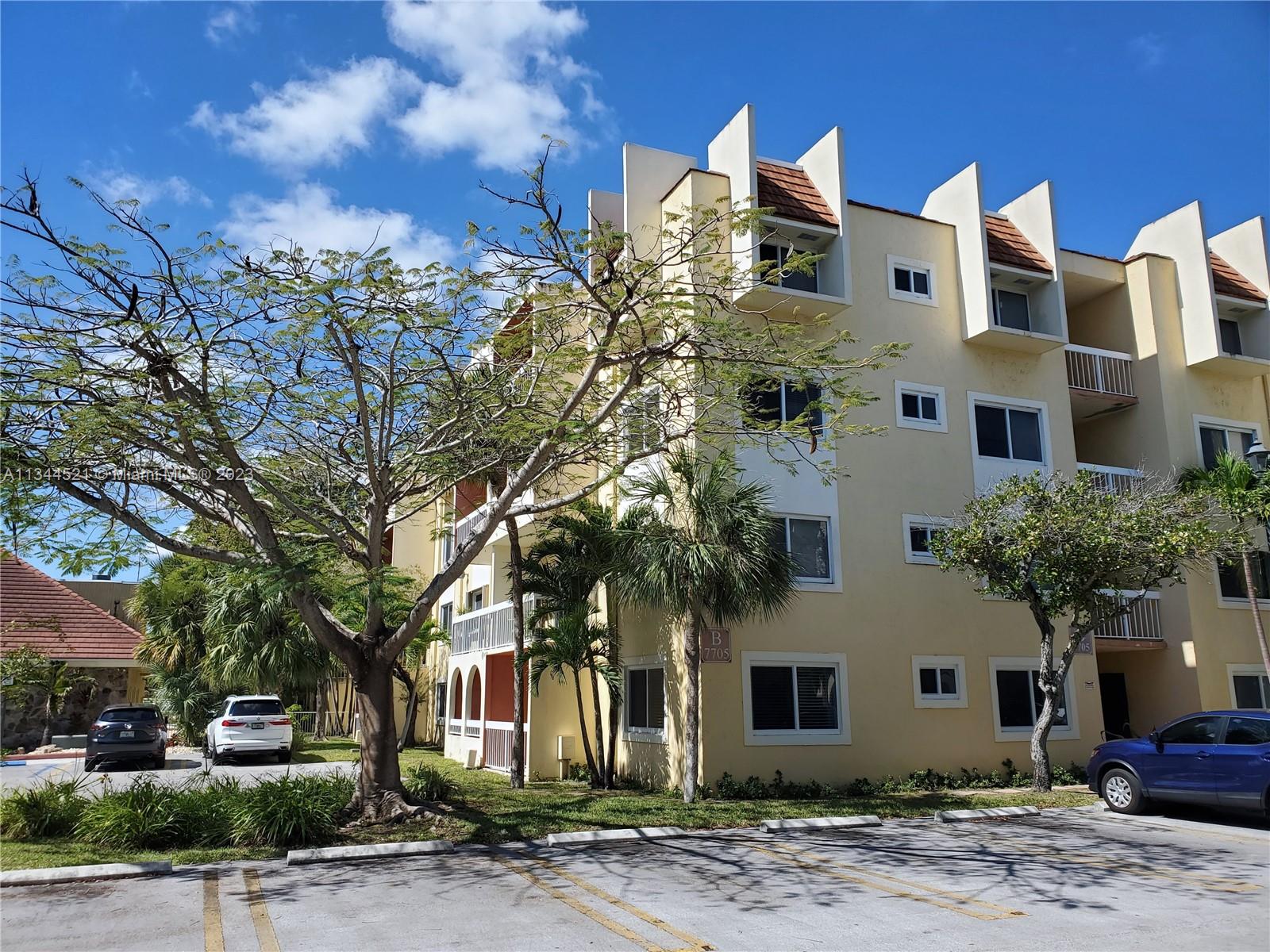 Beautiful 2bed 1bath 4th floor corner unit condo in the quiet and desirable Village of Kings Creek. High impact windows and sliding door, large rooms with spacious closets. Amenities: swimming pools, BBQ area, basketball, racquetball, tennis court, gym, playground area, clubhouse and more. Centrally located near Dadeland Mall, 826, 874, Turnpike, shopping centers, and restaurants.  Not available to show before open house.  Open house is on Wednesday 2/22 between 2pm to 3pm.