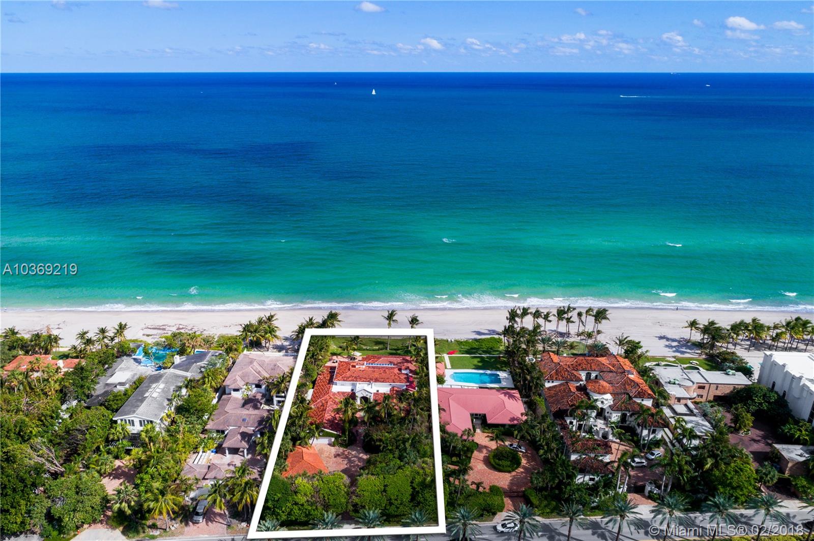 DRAMATICALLY REDUCED! Live on a beachfront paradise in this beautiful oceanfront property in Golden Beach offering unparalleled ocean views. Enter through Fernando Wong designed lushly landscaped garden/koi pond directing you to a dramatic entry where breathtaking ocean views can be seen from nearly every space. Offering 5BR/6+3BA, situated on expansive 31,500 SF lot feat. 6 car a/c garage, catering kitchen, outdoor entertainment cabana w/ BBQ, library, 3,500 SF art gallery w/ waterfall fountain on a marble infinity edge base & 2ND art gallery. 649 Ocean Blvd (Adj. property) can be purchased for $10.6M. 649 Ocean Blvd features 3,779 SF, 4BR/5+1BA, oceanfront pool, 100’ of oceanfront on a 30,000 SF lot. Both can be purchased for a total of $21.2M equaling 200FT of beachfront on 61,500 SF.