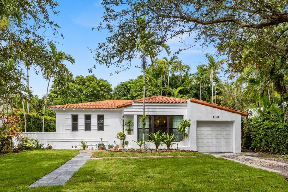 Impeccable North Gables beauty - perfect combination of Old Gables charm with all the modern comforts. This bright and airy home has been completely updated throughout, open concept living-dining-sunroom area, new kitchen, new bath, fresh paint, wood floors throughout, ready for occupancy.  Home features hurricane impact windows, garage with storage, washer and dryer, tree lined street, private closed off street, patio deck to fully enjoy all of the nature Coral Gables has to offer.  Pest Control and lawn maintenance included in rent.