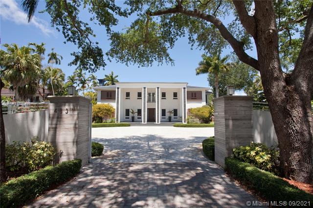 Fully gutted and updated in 2015, this modern gem nestled in the middle of Ponce-Davis sits on almost 1 acre gated lot w/privacy hedge. Inviting Florida style home w/smart home automation, large format porcelain flrs, high ceilings, spacious formal living, dining, home office & large Florida rm w/bar, glass doors slide bringing the outdoors inside, overlooks the garden, saltwater heated pool, summer kitchen & guests house with/1bedrm/1 bathrm. Kitchen w/Wolf/Sub-Zero appliances, leads to the media rm & butler’s pantry featuring 320 bottle wine display case, wine cooler, & ice maker. A winding staircase leads to the main spacious suite, 3 en-suite bedrms & huge family rm. Other features: elevator, laundry rm, staff rm, impact doors/windows, 2car garage, 4car carport, Sonos system & cameras.