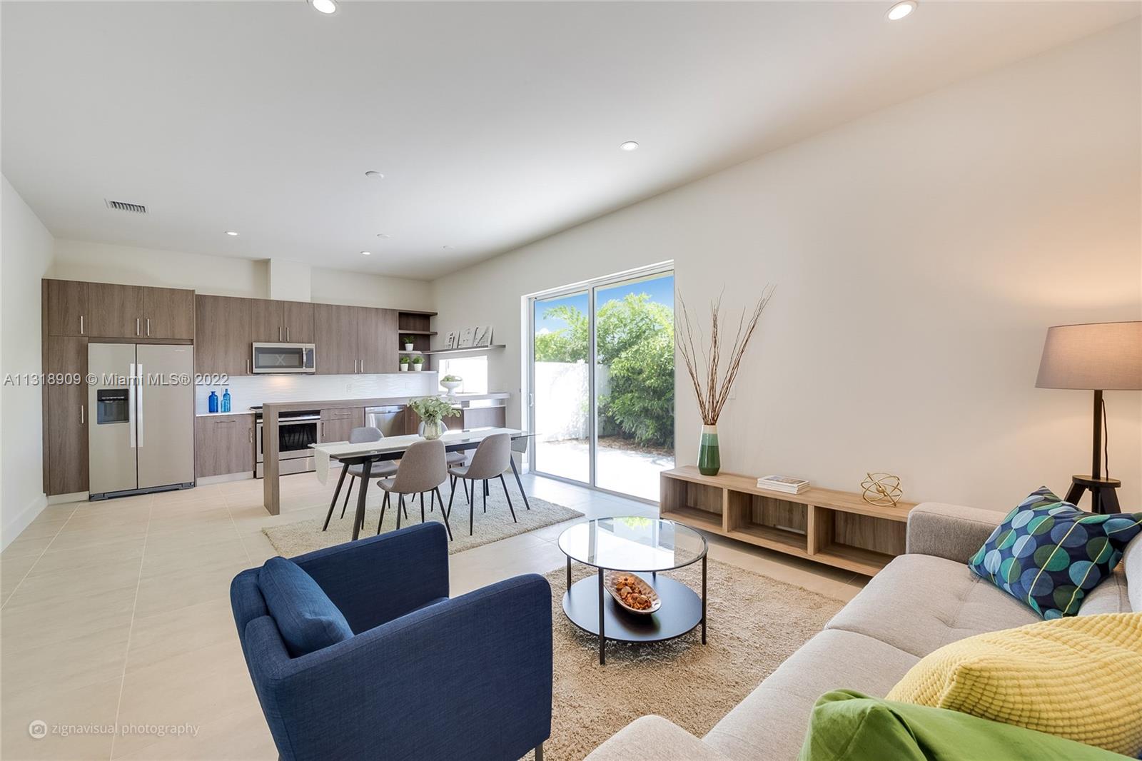 Contemporary home, over 2000 square feet built in 2017. Light-filled open concept living areas, high ceilings, recessed lighting, Italian style kitchen with top of the line stainless steel appliances and quartz counter tops. Main suite has an amazing walk-in closet, spacious backyard to entertain, full size washer and dryer on the second floor, and 2 car garage. All the windows and doors are impact glass.  This fantastic townhouse is a short distance to world-renowned shopping and gourmet eateries. Easy access to major thoroughfares, metro station, downtown and Miami Beach. Very close to Baptist Hospital, Riviera Preparatory School, Gulliver, University of Miami, Kenwood and Killian schools, and Continental Park Sport Complex is just a quick bike ride away. Video available upon request.