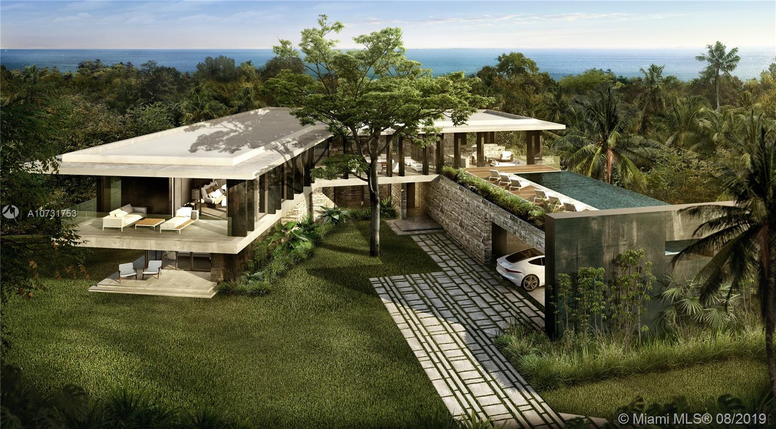 Rarely available home in the exclusive gated community of Camp Biscayne; nestled in the heart of Coconut Grove. Currently under construction, now is the time to be a part of the process with options to choose finishes and final design elements. This cutting edge residence designed by architect Max Strang includes 2nd floor pool, sun deck and cabana with summer kitchen. 6 bedrooms/ 7.5 bathrooms with the master suite and living areas on the 2nd floor. This one of a kind treehouse design boasts floor to ceiling windows, top of the line finishes and materials. No expense will be spared! Estimated completion June 2021.