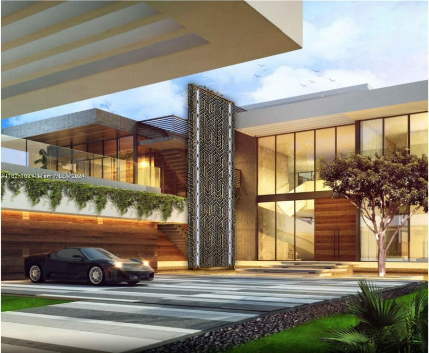 One of the finest custom-built homes on its way to completion adorned with intricate design in marble, wood and brass works. Kobi Karp architecture in collaboration with Argent Design working together to create this innovative, visually stunning Stately estate with finishes and details of the highest quality. Unique large open Club room with private rooftop pool, detached guest house with gym and therapy room. 9 bedrooms, 4 car garage with lifts, theater, office, butler’s kitchen, and laundry. Fully automated smart home, Crestron touchscreens and Lutron keypads. Italian doors and mill work, custom lighting, marble wine display, and rooftop terrace with breathtaking panoramic views of Downtown and South Beach. Located on prestigious gated and
police protected Palm Island.