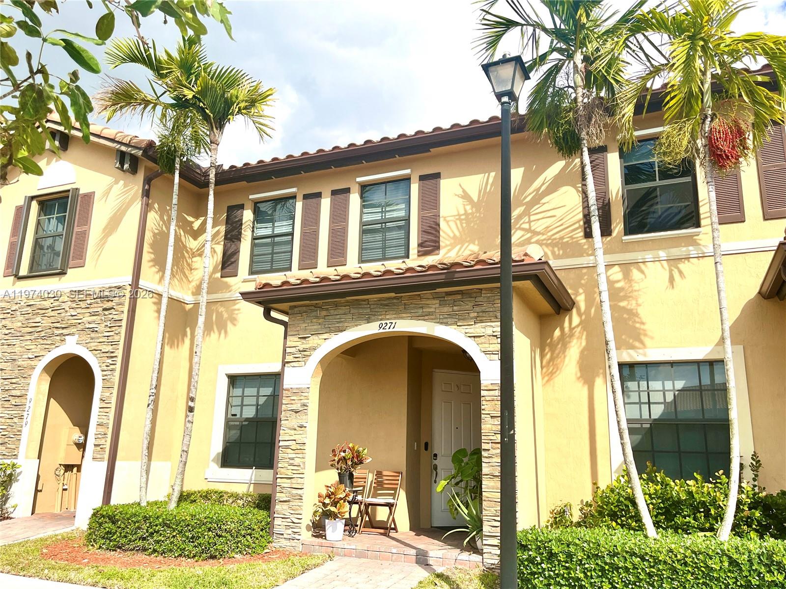 Superb townhouse in the sought after community Bonterra. Very nice neighborhood. Features: upgraded wood cabinets and counter tops, upgraded stainless steal appliances, double door refrigerator, tile floors downstairs, carpet in bedrooms. laundry in property, high efficiency tankless heater. Great improved patio. Move-in ready. Located near shopping, restaurants and major roadways / highways. A School District. 2 deeded parking spaces directly in front of the unit for daily convenience, plus guest parking nearby for visiting family and friends. Located in a gated community with 24/7 rover security and resort style amenities including clubhouse, gym, salon, entertainment room, pool, basketball court, mini soccer field, and playground. Vacant and easy to show.