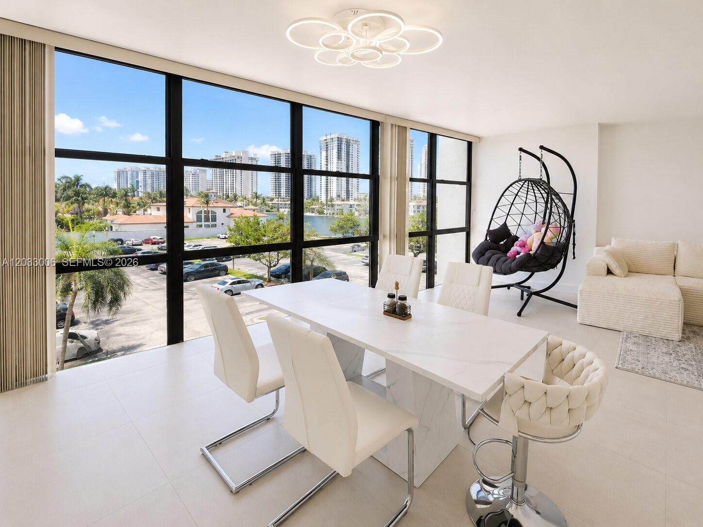 Bright and spacious 2BR/2BA furnished condo in desirable Oceanview Park. Features an open layout, tile floors throughout, updated bathrooms, floor-to-ceiling windows, and a large balcony with beautiful water and city views. Well-maintained building with resort-style amenities including pool, fitness center, tennis courts, clubhouse, and security. Prime Hallandale Beach location just minutes from the beach, Gulfstream Park, Aventura Mall, shopping, dining, and major highways.
Association requires minimum 700 credit score for approval.