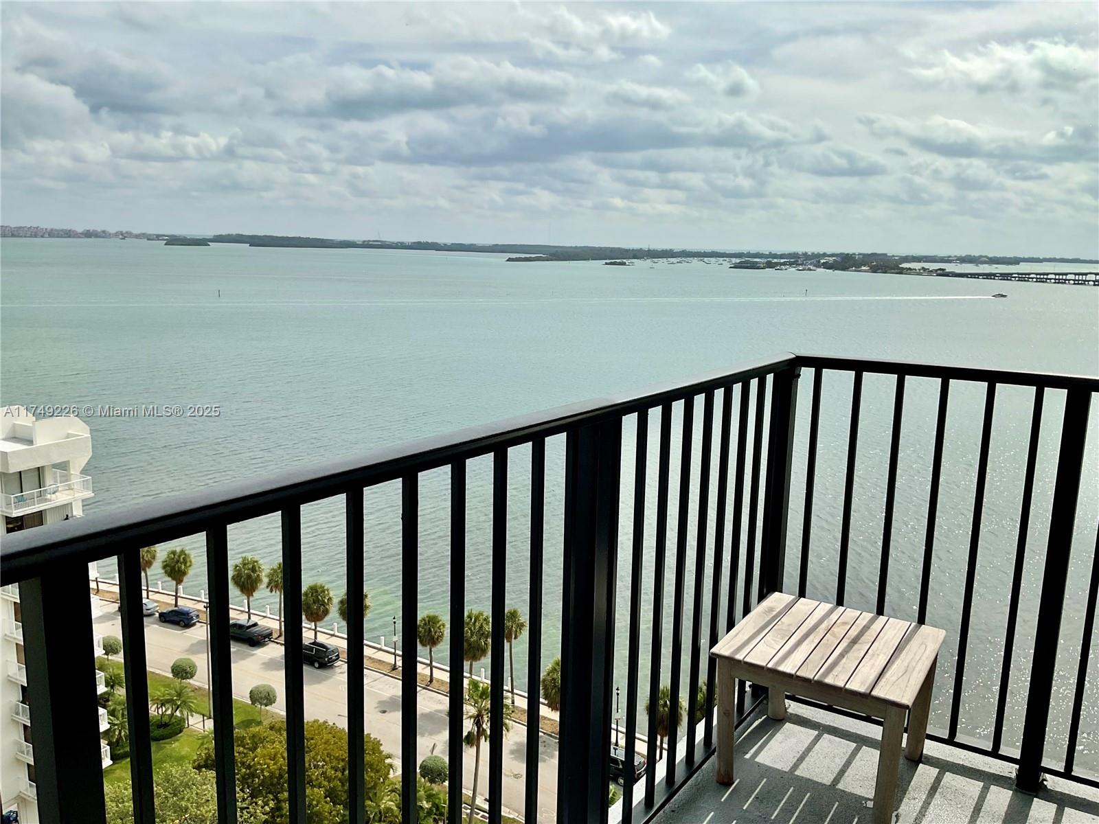 Large 1 bedroom, 1.5 bath completely remodeled and tastefully furnished. Ready to move-in. Boutique building on Brickell Bay Drive.  Across from walking/jogging waterfront boulevard. Conveniently within walking distance to restaurants, shopping, entertainment area Open bay views and city lights.  Newly installed hurricane windows. Building offers one Assigned parking, fully equipped gym, tennis court, party room, executive library, management on site, and lobby attended. Owner will consider 6 month lease.