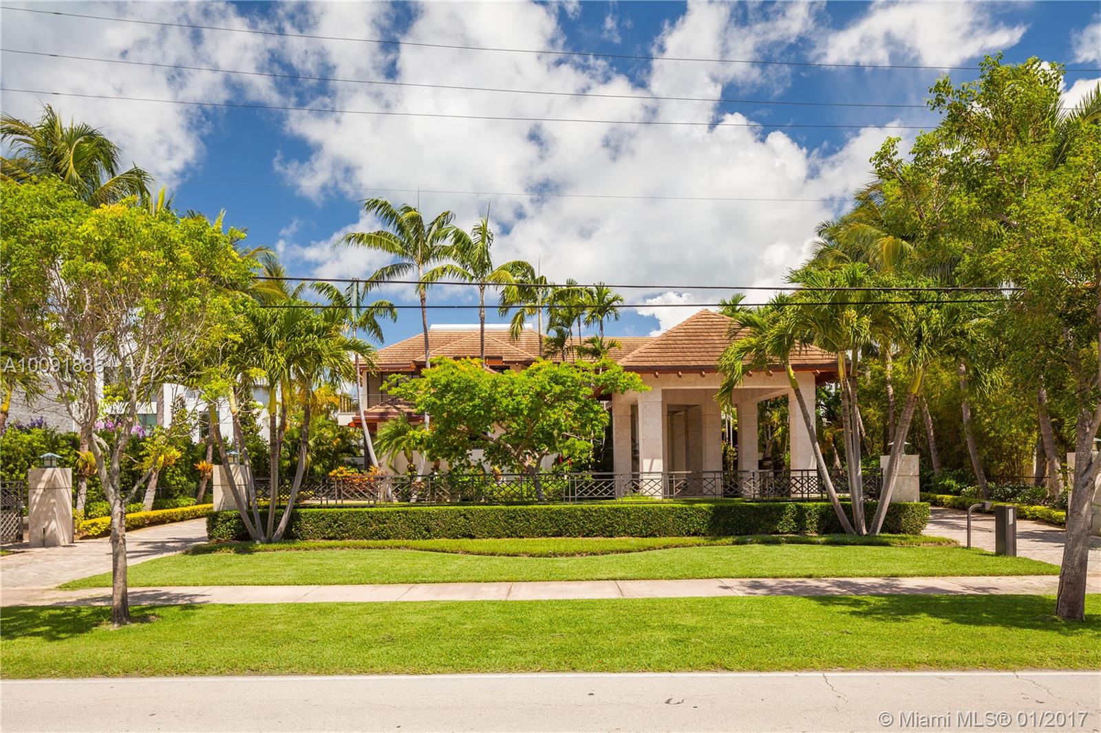 Exclusive masterpiece by world renowned architect Charles H.Pawley, 6 bedroom/8 baths including 2 master suites, exceptional gardens that lead to grand foyer featuring skylight ceilings & waterfall, marble floors & walls in selected areas, resort-like backyard outfitted to perfection, opens to the bay & city skyline, gazebo area infinity edge pool & dock. Gated private estate with luxurious appointments, stunning kitchen with a wonderful family room, office, exercise room, 2 family rooms, gazebo w/summer