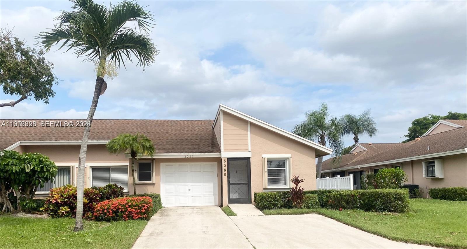 BEAUTIFUL 2BED/2BATH VILLA WITH GARAGE IN BOCA*THIS CORNER UNIT IS UPDATED WITH STAINLESS STEEL APPLIANCES AND GRANITE COUNTERTOP* THE VILLA HAS TILE FLOORS THROUGHOUT* HURRICANE SHUTTERS* THE PRIMARY BEDROOM HAS 2 LARGE CLOSETS* PRIMARY BATHROOM HAS WALK-IN SHOWER AND DOUBLE SINKS* VILLA COMES WITH A LAUNDRY ROOM AND FLORIDA ROOM* WHISPER WALK IS A GATED 55+ COMMUNITY WITH A CLUBHOUSE, POOLS, TENNIS AND PICKLEBALL COURTS, FITNESS CENTER, SAUNA AND MORE! MOVE IN READY !
