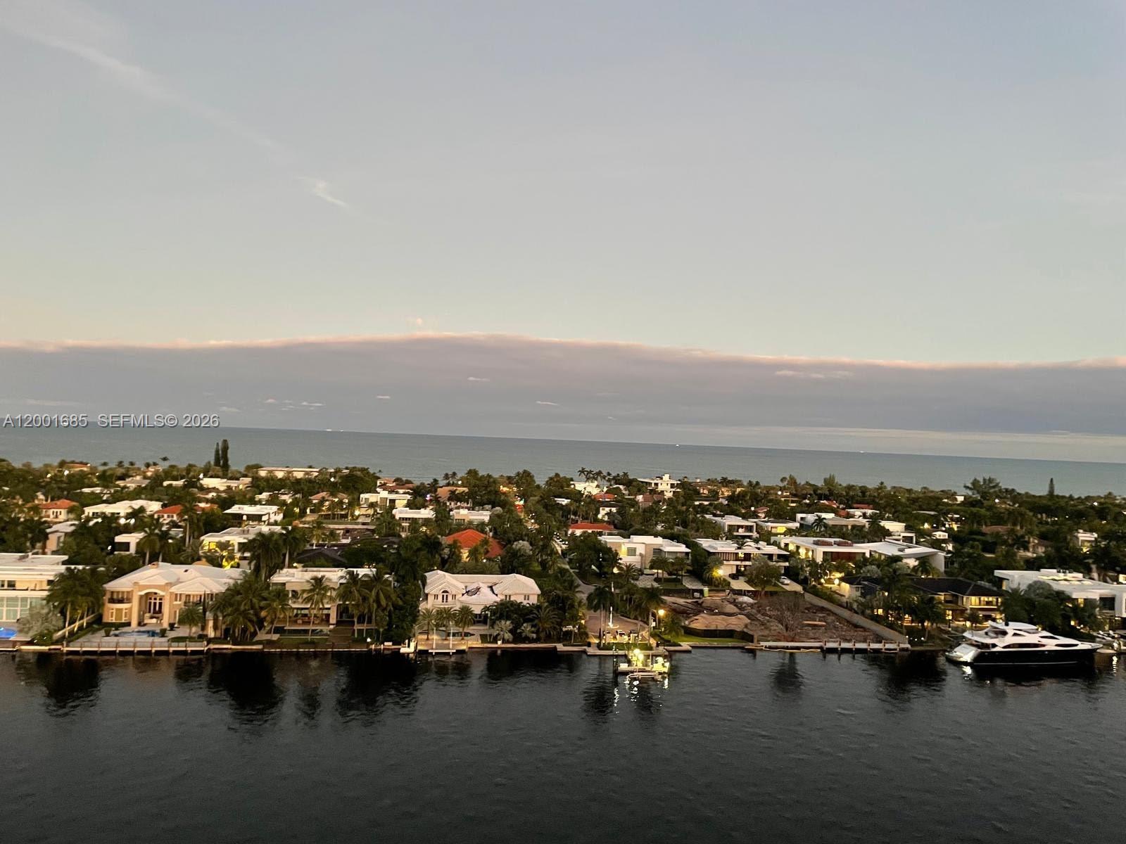 Experience breathtaking panoramic views of the ocean, Intracoastal, city skyline, and the mansions of Golden Beach from this spacious split 2-bedroom, 2-bath residence. The bright living area features tile flooring throughout, and the eat-in kitchen offers both comfort and convenience. Enjoy generous walk-in closets and the convenience of an in-unit washer and dryer. Offered fully furnished, this unit is move-in ready or ideal as a second home. Perfectly located on prestigious East Country Club Drive, directly across from the Turnberry Golf Course and scenic walking path. Just minutes from Aventura Mall, Gulfstream Park, fine dining, shopping, casinos, and the beach.