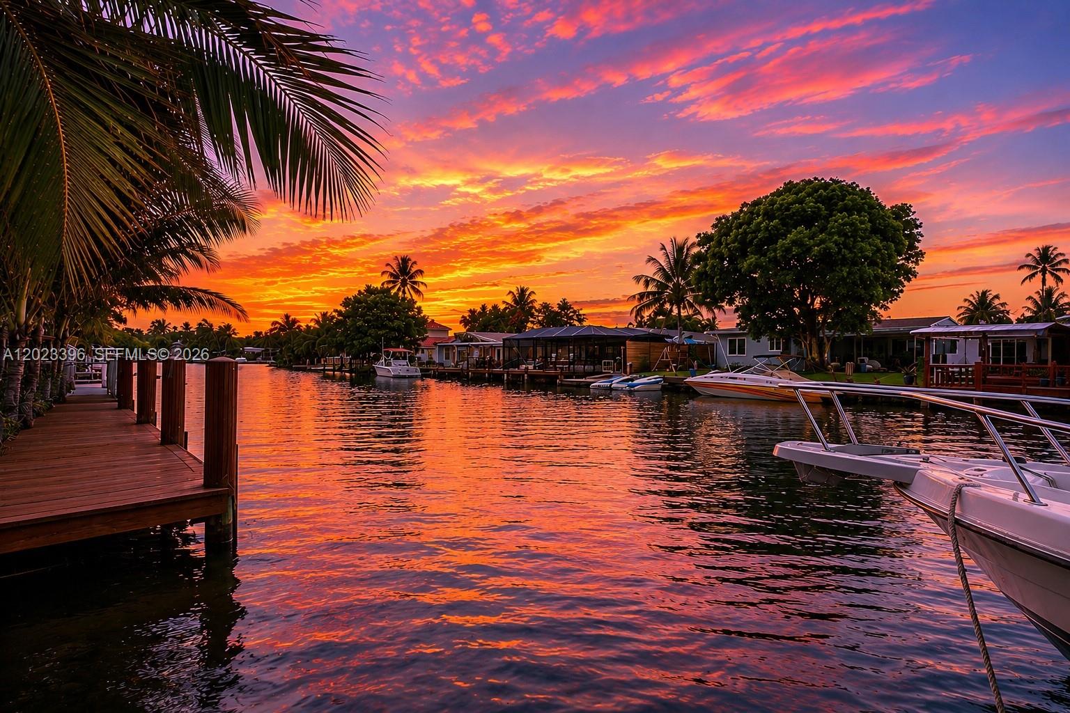 Waterfront living in the heart of Hollywood! This beautifully positioned home offers the perfect blend of convenience, coastal charm, & relaxed waterfront living. Featuring ocean access from your own private dock, this property is ideal for boaters & anyone seeking the true South Florida lifestyle. Designed for both entertaining & everyday enjoyment, the backyard is a private oasis featuring a heated spa pool & spacious tiki hut w/bar, a tranquil pond w/fountain & hammock retreat add to the serene atmosphere, creating the perfect place to unwind & enjoy the coastal breeze. Conveniently located near the famous Yellow Green Farmers Market, the home is also located just minutes from Ft. Lauderdale airport, cruise terminals, & pristine beaches. Enjoy fishing/kayaking/boating directly from your private backyard while surrounded by abundant marine life, native exotic birds, & seasonal visits from gentle Florida manatees. Inside, the residence features a warm coastal aesthetic w/spacious open living areas, abundant natural light, & seamless indoor-outdoor flow. The kitchen offers custom wood cabinetry w/direct views of the outdoor entertaining areas. Additional upgrades include metal roof and impact windows/doors, providing peace of mind & enhancing the home’s bright, airy feel. This home offers unmatched access to dining, shopping, entertainment, beaches, boating, & travel. Experience the best of waterfront living w/everyday convenience at your doorstep. Property Sq ft is 1620.