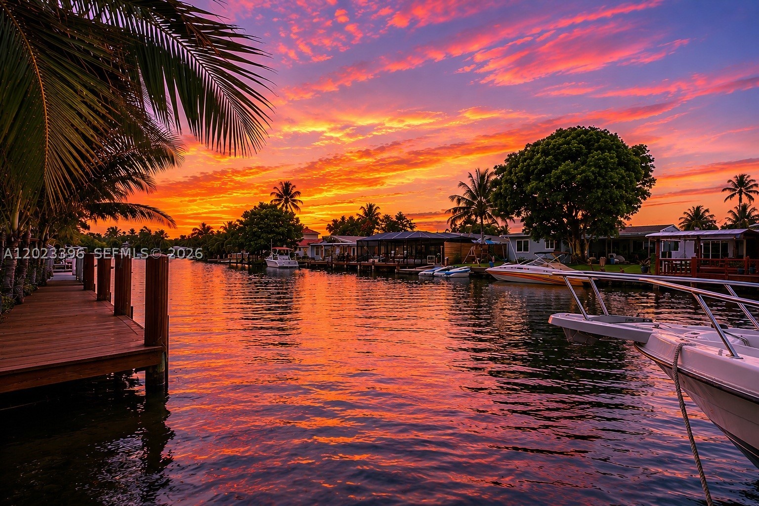 Waterfront living in the heart of Hollywood! This beautifully positioned home offers the perfect blend of convenience, coastal charm, & relaxed waterfront living. Featuring ocean access from your own private dock, this property is ideal for boaters & anyone seeking the true South Florida lifestyle. Designed for both entertaining & everyday enjoyment, the backyard is a private oasis featuring a heated spa pool & spacious tiki hut w/bar, a tranquil pond w/fountain & hammock retreat add to the serene atmosphere, creating the perfect place to unwind & enjoy the coastal breeze. Conveniently located near the famous Yellow Green Farmers Market, the home is also located just minutes from Ft. Lauderdale airport, cruise terminals, & pristine beaches. Enjoy fishing/kayaking/boating directly from your private backyard while surrounded by abundant marine life, native exotic birds, & seasonal visits from gentle Florida manatees. Inside, the residence features a warm coastal aesthetic w/spacious open living areas, abundant natural light, & seamless indoor-outdoor flow. The kitchen offers custom wood cabinetry w/direct views of the outdoor entertaining areas. Additional upgrades include metal roof and impact windows/doors, providing peace of mind & enhancing the home’s bright, airy feel. This home offers unmatched access to dining, shopping, entertainment, beaches, boating, & travel. Experience the best of waterfront living w/everyday convenience at your doorstep. Property Sq ft is 1620.