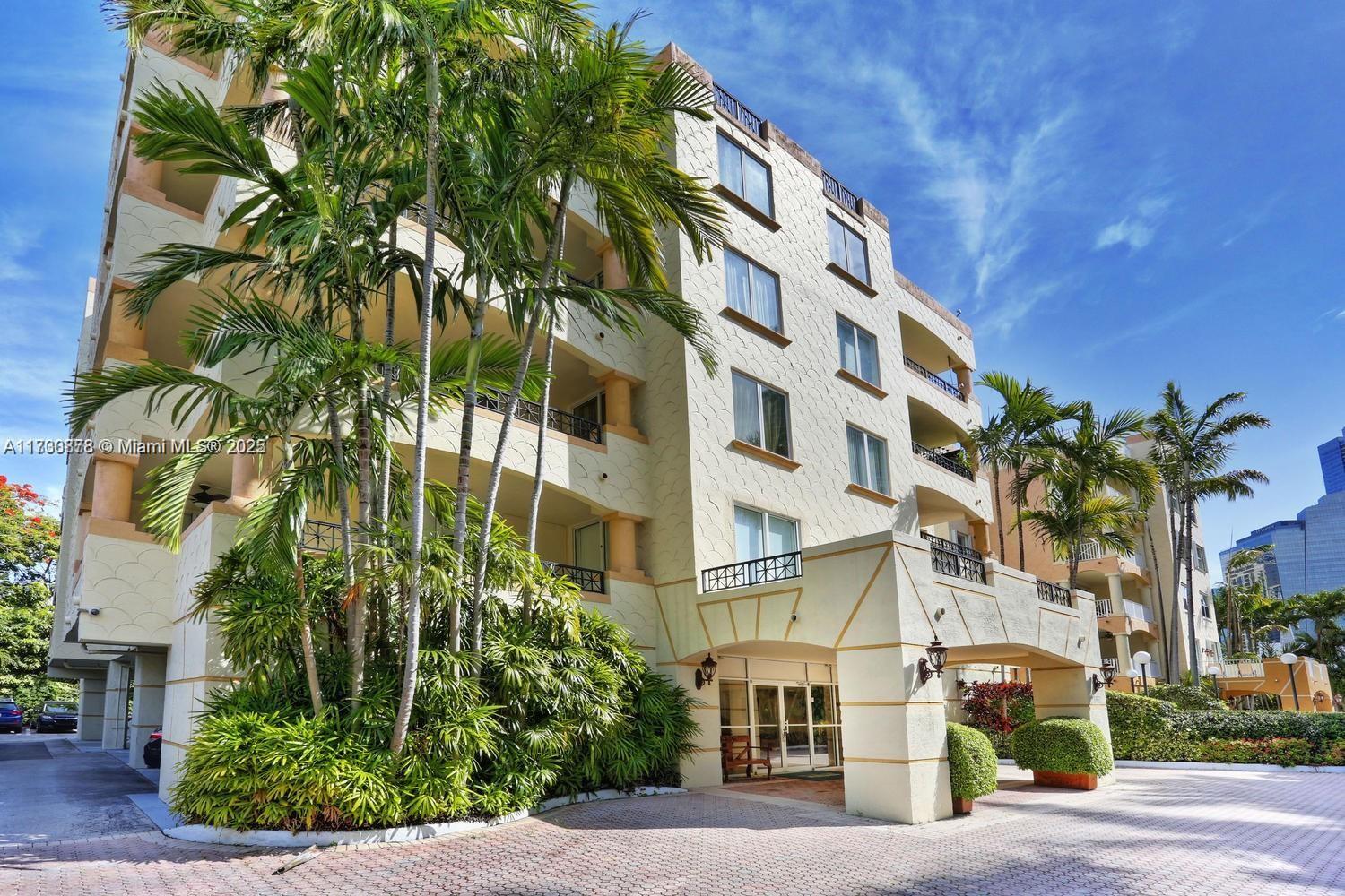 Great corner split plan unit with nice views of the garden. Unit is modern and in mint condition with updated kitchen/appliances, bathrooms, and living areas. Enjoy the oversized balcony which is perfect for entertaining or quiet dinners. This unit has 2 ASSIGNED PARKING spaces. Villa Brickell is a small quiet and centrally located condominium within steps to Brickell's financial district, Brickell City Centre, shops, restaurants, Coconut Grove, Key Biscayne. Easy access to I-95 and US 1.