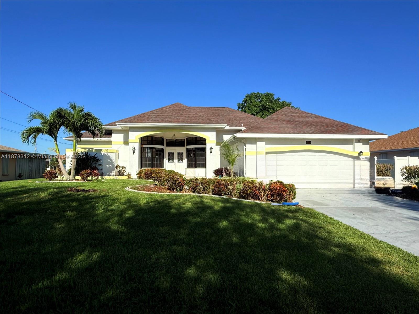 SELLER MOTIVATED. This beautiful property is lo is located the heart of Cape Coral, perfect for AIRBNB or as a home investment. All Assessments paid and no flood required. Don't miss opportunity to own a piece of Florida waterfront Paradice. You have to see it.