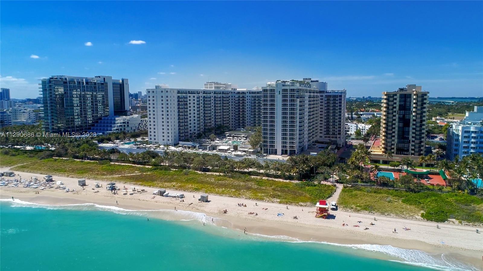 Experience 5-star, resort oceanfront living at 1 Hotel & Homes in Miami Beach! This luxe, 3-bed 3-bath residence has a home office, a large living room with an open kitchen, and a long terrace offering ocean views. All rooms are equipped with smart TV's, large closets, luxe limestone bath, and furnished with modern high-end furniture. Located on the sandy beaches of Millionaire’s row – Collins Avenue, 1 Hotel & Homes is South Beach’s most desirable building for those expecting white glove service and outstanding amenities. Residents enjoy 4 pools, 4 restaurants, 3 bars, 14,000-SF gym, spa & hair salon, Soul Cycle, chauffeured Tesla, private residence lobby, concierge. Rented at $35,000/per month, with 45 days kick out clause.