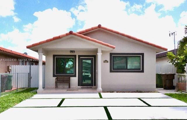 Discover this newly listed 3 bedroom, 2-bathroom single family home in the heart of Hialeah. Cozy and well maintained, this property is a fantastic opportunity for both homeowners and investors alike. Ideally situated near Palmetto General Hospital, with convenient access to the Palmetto Expressway (SR 826) via the 68th street exit, and just three blocks from Carl Slade Park, the location offers both comfort and connectivity. Inside, the home features a spacious layout with tile flooring throughout. The primary bedroom includes its own private en-suite bathroom, providing added comfort and convenience. Step outside to enjoy a fully fenced backyard with a covered terrace-perfect for relaxing or entertaining-along with a nicely sized shed for additional storage. Recent upgrades include impact windows and a beautifully updated driveway with large concrete pavers and turf accents, enhancing both durability and curb appeal. Schedule your showing today and make this wonderful home your own.