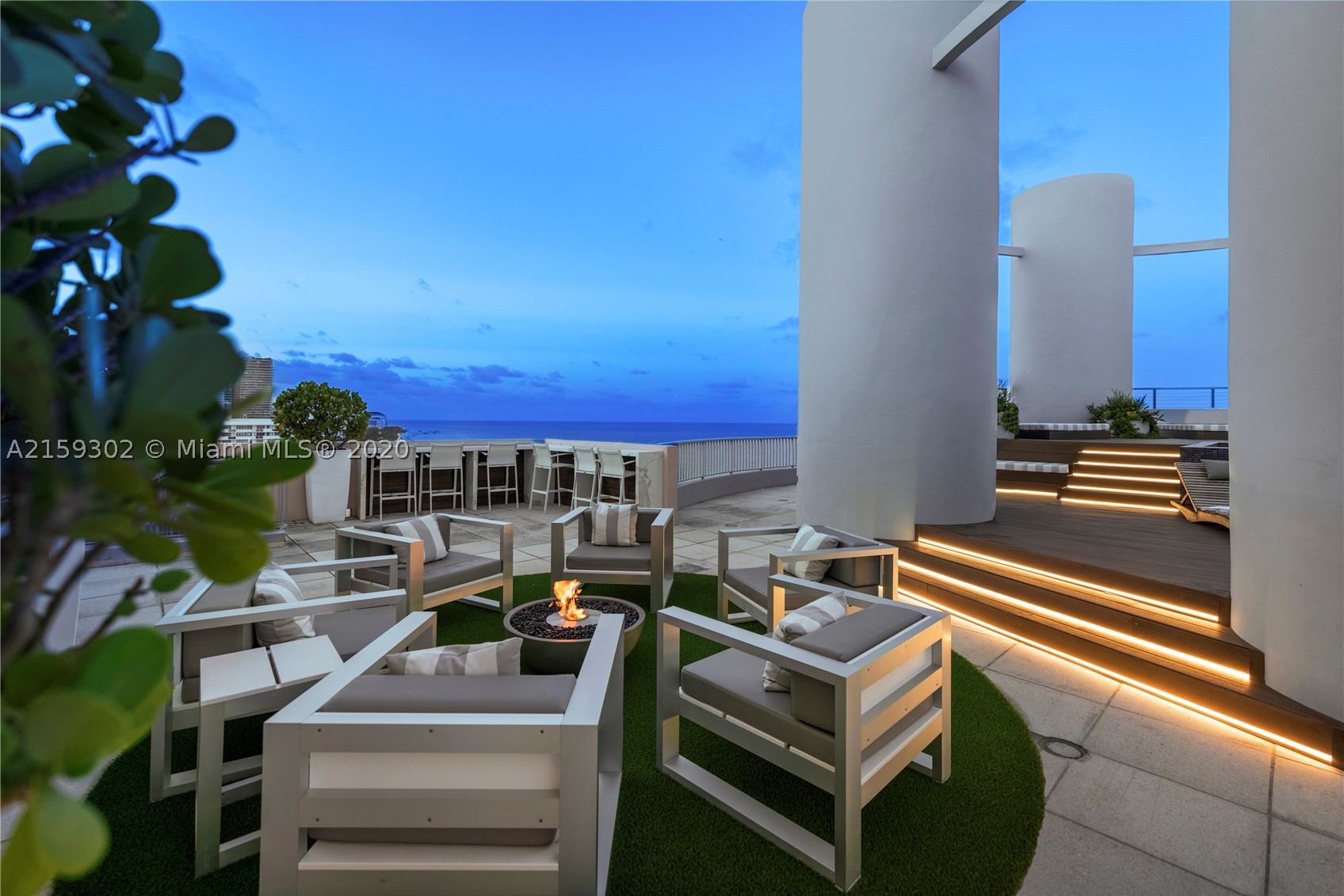 Luxury at its finest, this stunning PH has spared no expense. Boasting a spacious open floor plan, double walk-in wine rooms, a circular glass great room with wrap around 270 degree views of the ocean & beach, a serene driftwood inspired color palette through out, equipped with a gourmet kitchen, stone baths and the latest Savant home technology. An entertainers paradise, take in the surroundings on the newly renovated rooftop terrace with a summer kitchen, pool, fire pit and multiple seating areas.
