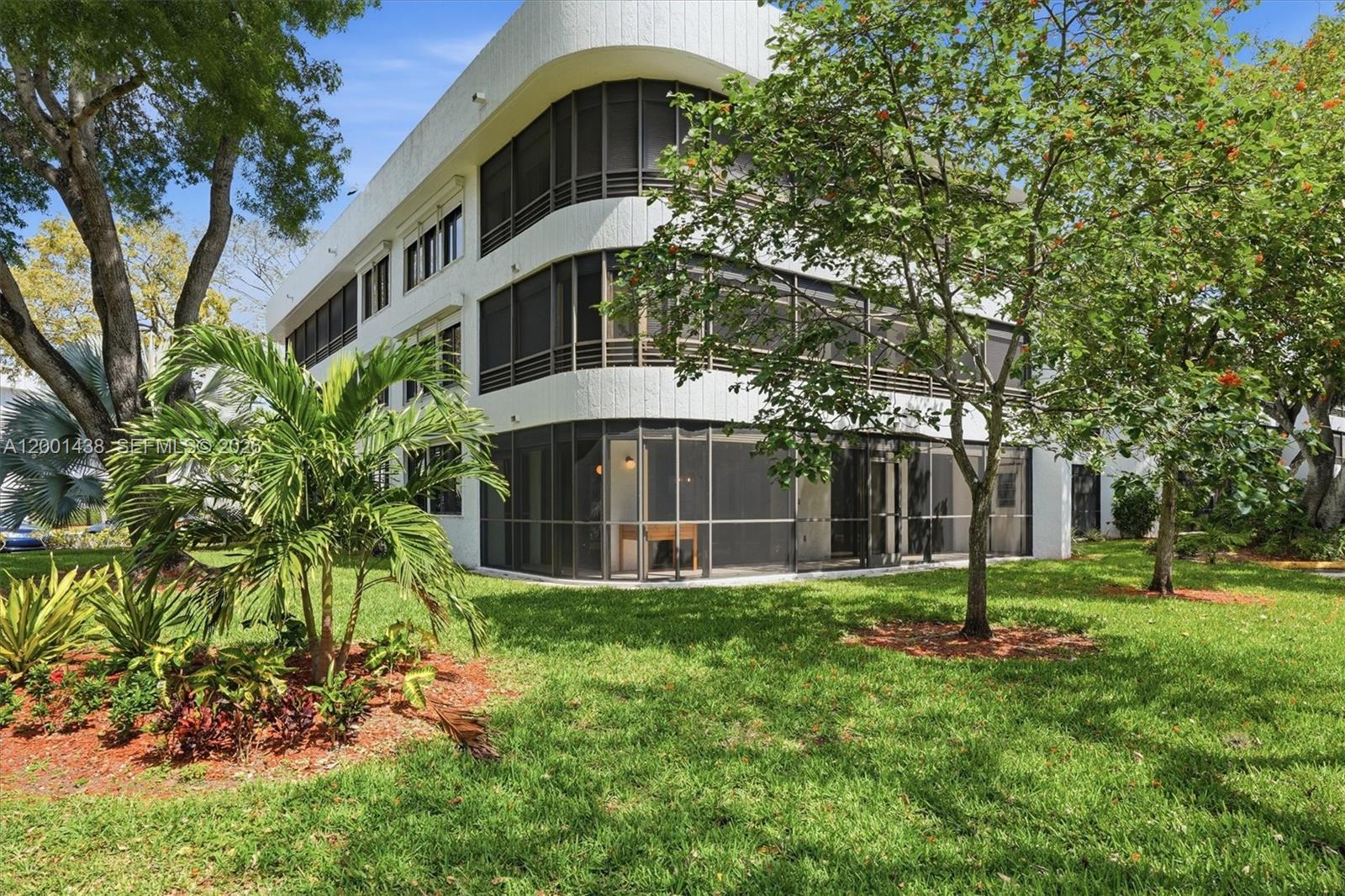 Gated community of Sheridan by the Beach. This spacious first-floor corner residence features 2 bedrooms, 2 full baths, and a wraparound screened porch with hurricane shutters. The split floor plan offers privacy. The primary suite includes a large custom walk-in closet. Washer & Dryer inside the unit, but the condominium also offers an additional laundry room on each floor. Bamboo floors throughout and tile in the kitchen. 1 assigned parking space and ample guest spaces. Resort-style amenities include two heated pools, clubhouses, BBQ areas, fitness center, sauna, and tennis & pickleball courts. Well-managed association with no special assessments. HOA includes cable with one premium channel. 40-year certification completed. Pet-friendly community. No rentals permitted for the first 3 years of ownership. Ideally located east of US-1, just one mile from Hollywood Beach and the Broadwalk, and within minutes of Publix, Walmart, Walgreens, and nearby parks. Mortgage savings may be available for buyers of this listing.