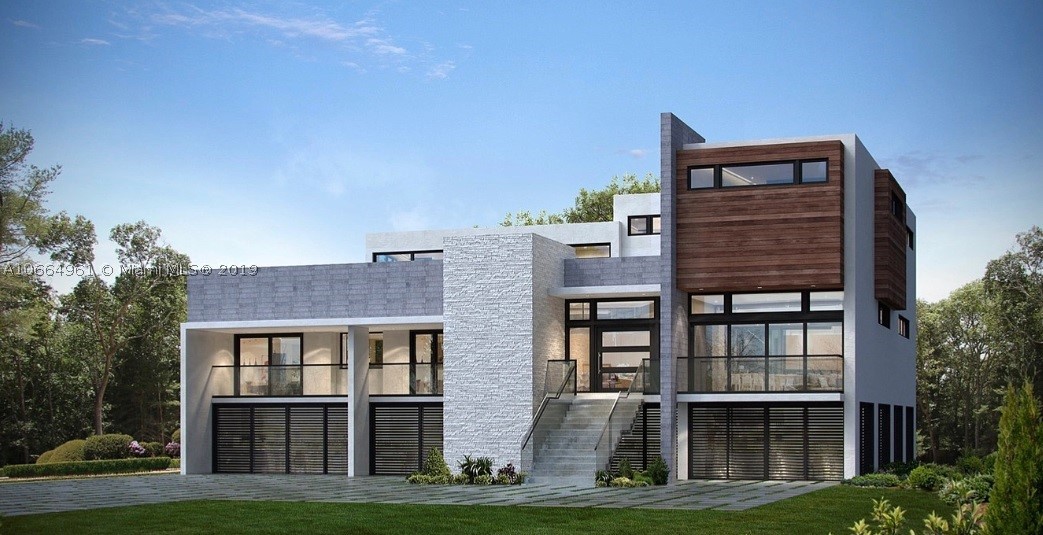 Situated in one of Coral Gables most privileged locations, this ultra-modern home is designed by Calil Architects, Coral Gables premier modern home architects. Comprised of 3 levels & feat. stunning Biscay Bay views from its unique 800 sq ft. approved rooftop loft. This home is equipped with floor-to-ceiling impact sliding doors that span across the width of the house. High ceilings, white glass floors, impact windows & doors, glass elevator, heated pool, full gourmet kitchens, entertainment area with fire pit, 80x13.5 ft dock with space for a 100 ft boat complete this modern residence. Roof loft is being enclosed by 1 inch glass railings. Sq ft includes possible bonus room, ideal for guest/maids quarters with added game room (1,200 sq ft). Home is scheduled to be completed in 2019.