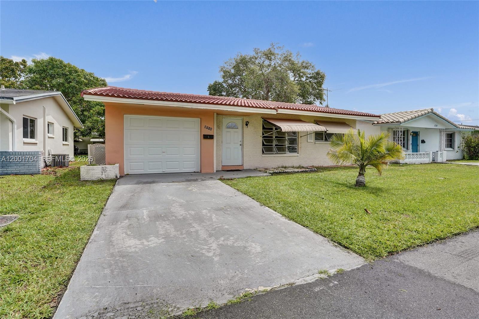 Cash-only opportunity waiting for your personal touches! This charming 2-bedroom, 1-bath home with a 1-car garage is located in the desirable 55+ community of Mainlands of Tamarac Section 8 with low HOA fees. Enjoy a pet-friendly community with a pool and clubhouse, plus a spacious screened patio perfect for outdoor relaxation. The home features tile floors throughout, a primary bedroom with a walk-in closet, roof approximately 10–11 years old, replaced A/C, and water heater replaced in 2015. Conveniently located near shopping, restaurants, the Turnpike, and golf courses.