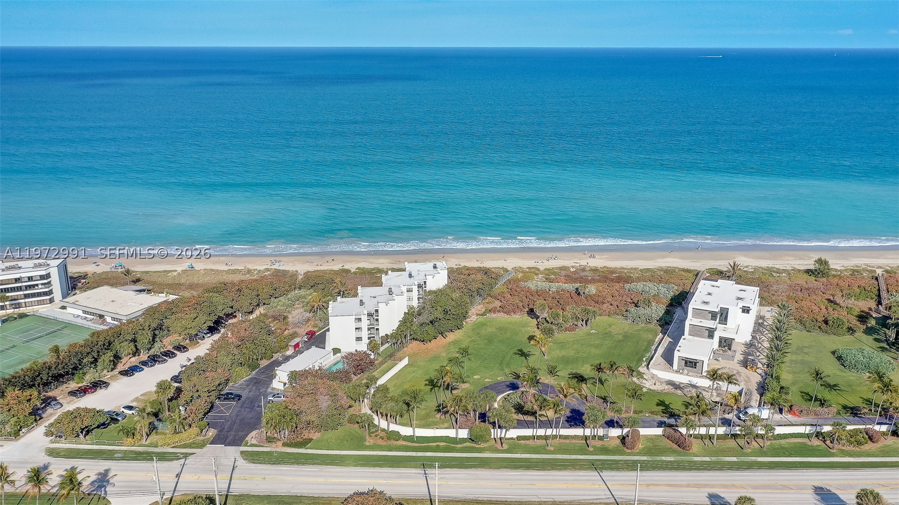 Exceptional oceanfront parcel on Hutchinson Island in Stuart. Direct Atlantic exposure with UNOBSTRUCTED VIEWS. One of the few remaining opportunities to build new on the ocean in this area.