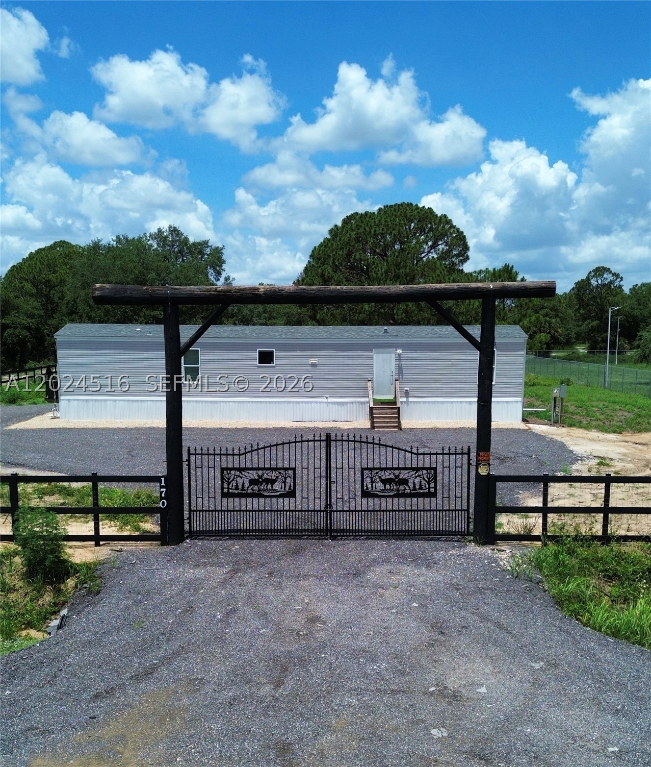 Brand-new 3 bed, 2 bath manufactured home permanently affixed on a spacious 1.25-acre corner lot. FULLY FURNISHED and MOVE-IN READY, with covered patio roof. Property recently improved with new home installation and permits completed per seller. NO HOA.