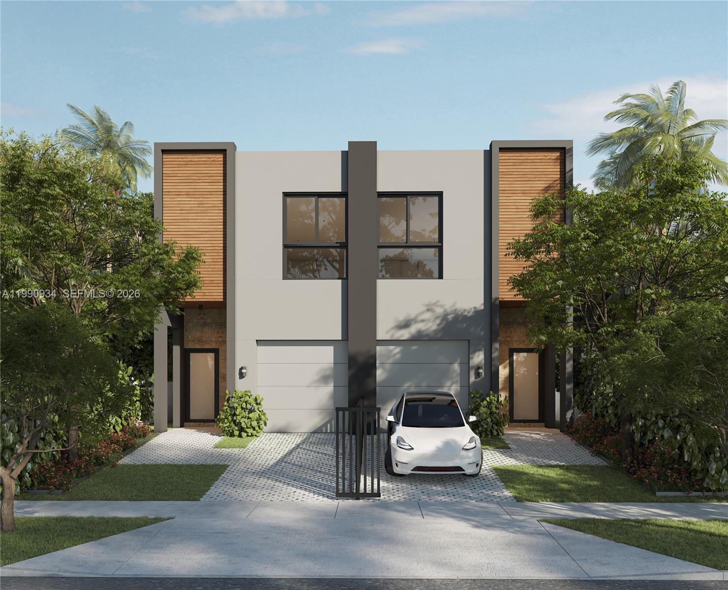 New Construction – Delivery December 2026. Tropical Modern Design with Pool, 4 Bedroom, 4 1/2 Bathrooms, 2,661 living sq ft & 2,997 total sq ft, 1 Car Garage & 1 Outdoor Parking Space, Open Floor Plan Concept, Contemporary Kitchen featuring European Cabinets, Spanish Quartz Countertops & Large Island Featuring Waterfall Edges, Stainless Steel Appliances Including French Door Refrigerator, 5 Burner Glass Cooktop, Combination Wall Oven/Microwave, Dishwasher, Kitchen Hood and Beverage Center/Wine Cooler, Double Vanity, Free-Standing Tub & Large Shower in Primary Bathroom. Close proximity to Coco Walk, Merrick Park Shops, The Plaza & The Underline. Amazing location.