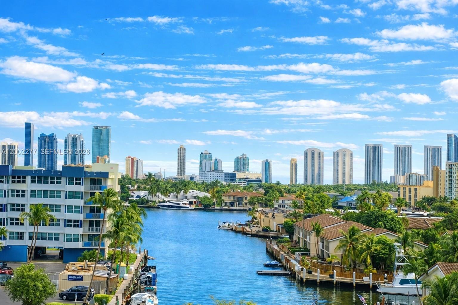 Top-floor residence in a boutique building just steps from Oleta River State Park and minutes from Sunny Isles Beach. Enjoy east-facing canal views with skyline exposure toward Sunny Isles. This 1,190 SF unit offers a private, low-density living experience with only a few residences per floor. Strategically located with immediate access to US-1 (Biscayne Blvd), Collins Avenue, and easy to get Interstate 95, connecting you within minutes to Aventura, Miami Beach, and beyond. Close proximity to Aventura Mall, shopping centers, restaurants, supermarkets, and parks. Boutique building lifestyle surrounded by high-end developments, offering strong value for the location. Two assigned parking spaces, rare for the area. Building has reserves in place. Seller to cover current special assessments at closing. Rentals allowed immediately.