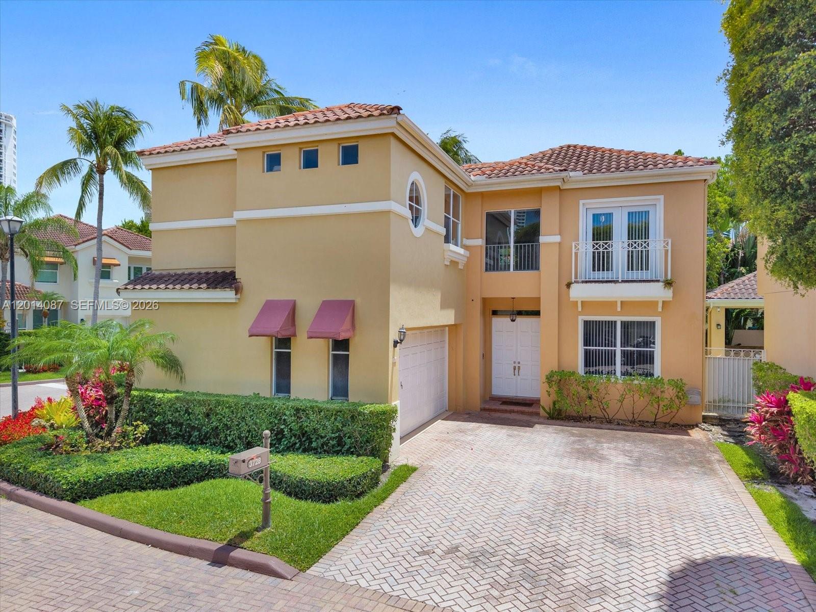 Located in the exclusive gated community of Island Way in the heart of Aventura, this elegant 3-bedroom, 3.5-bath residence offers spacious interiors, soaring ceilings, and abundant natural light throughout. The thoughtfully designed layout features expansive living and dining areas, ideal for both entertaining and everyday living. The kitchen seamlessly connects to a generous breakfast and family room, creating a warm and functional atmosphere.

Step outside to a private backyard retreat with a pool, patio, and BBQ area, perfect for enjoying the South Florida lifestyle year-round. The spacious primary suite includes walk-in closets, a spa-inspired bathroom with jacuzzi tub, dual vanities, and separate shower, plus an additional space ideal for a home office or sitting area. Additional features include a dedicated laundry room and a two-car garage. Prime Aventura location just minutes from Aventura Mall, top-rated schools, parks, restaurants, marinas, and the beach.