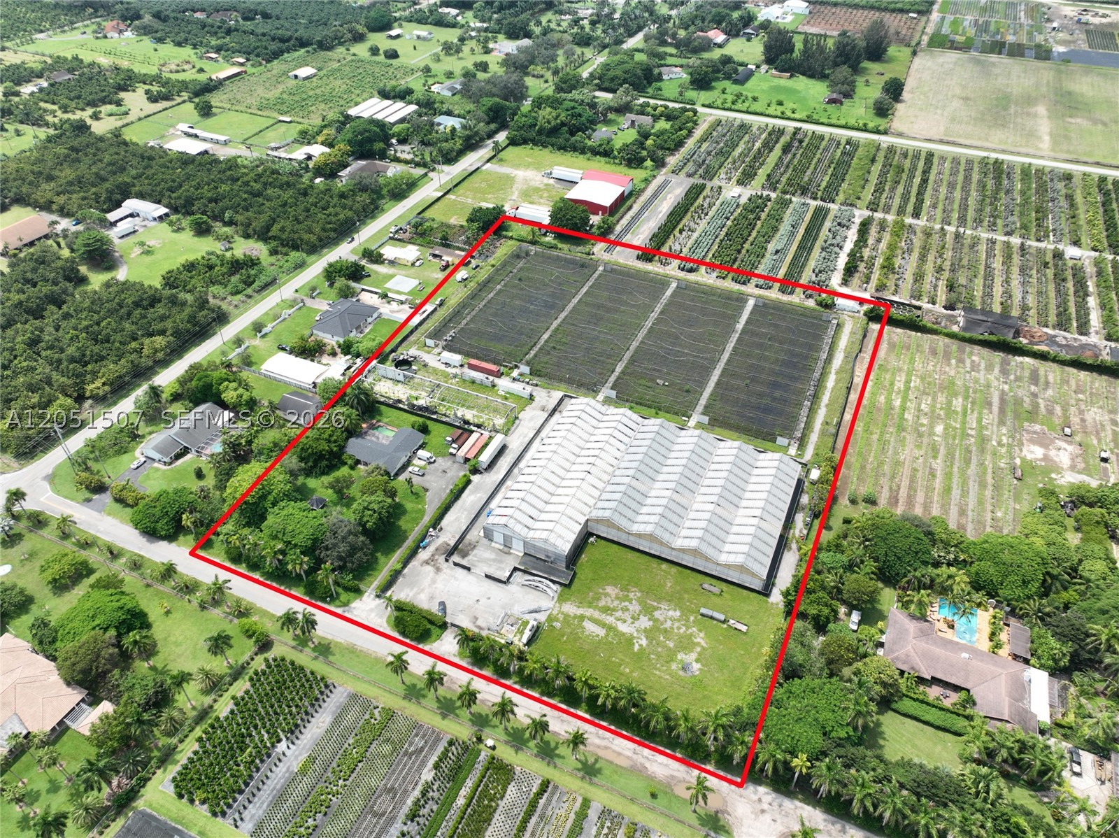 This 6.10-acre nursery is a full-service cannabis cultivation facility located in the fertile Redlands of Homestead, FL. It features a 43,000 s/f state-of-the-art "Cravo" Greenhouse and an additional indoor covered area. This turnkey facility can operate either a newly approved or an existing medical marihuana treatment center. The inventory includes all structures and selected equipment directly related to the growing operations (trays, tables, lighting, irrigation, tractor equipment, etc.). 

The facility features a state-of-the-art 43,000 SF “Cravo” greenhouse, plus additional covered indoor area. This turnkey operation supports either a newly approved medical marijuana treatment center (MMTC) or an existing one. Sale includes all structures and select grow equipment — trays, tables, lighting, irrigation, and tractor equipment. The MMTC license itself is not included.

Available for lease to MMTC license holders at $100,000/month gross.