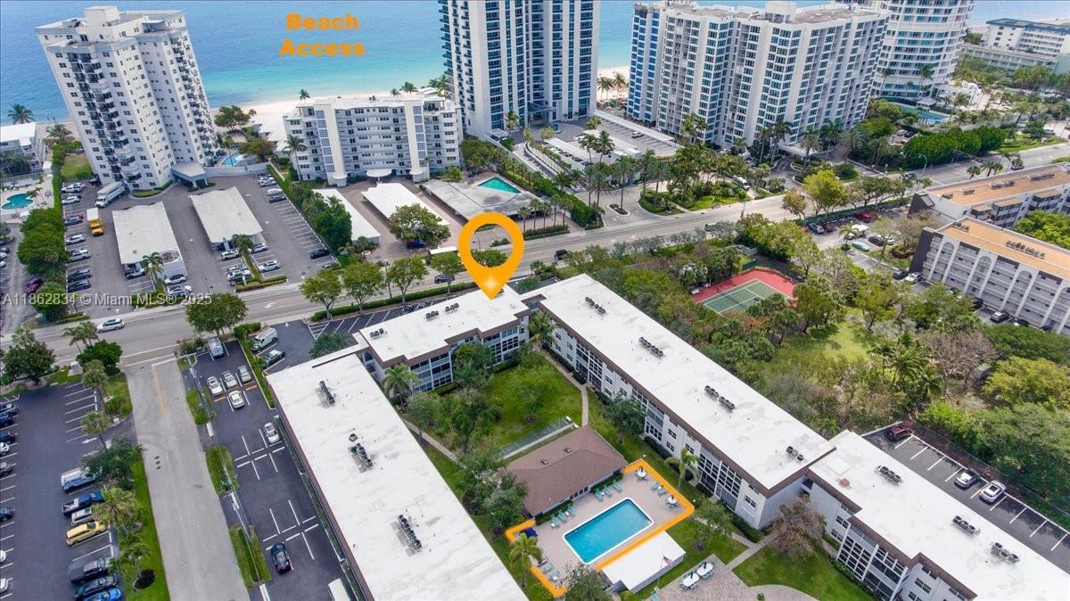 Turnkey, fully furnished 1BR/1.5BA in Gardens By The Sea. Walk to the private beach access (ask me how). Full impact windows, newer A/C & water heater. Located on a second floor facing Ocean Blvd, overlooks beautiful center garden & pool area. The building is very tranquil and relaxing. The unit is very cozy and has a beautiful enclosed patio area for a morning coffee (pictures). 1 designated parking space and plenty of guests. Located a 3 minute drive from Commercial Blvd or Atlantic Blvd piers with, coffee shops, restaurants, bars & more. Perfect for summer or winter use, while renting out up to 12x per year (only building that allows this). Heated pool, clubhouse with BBQ & laundry facilities. Concrete restoration done in 2024. No assessments. Rent Immediately!