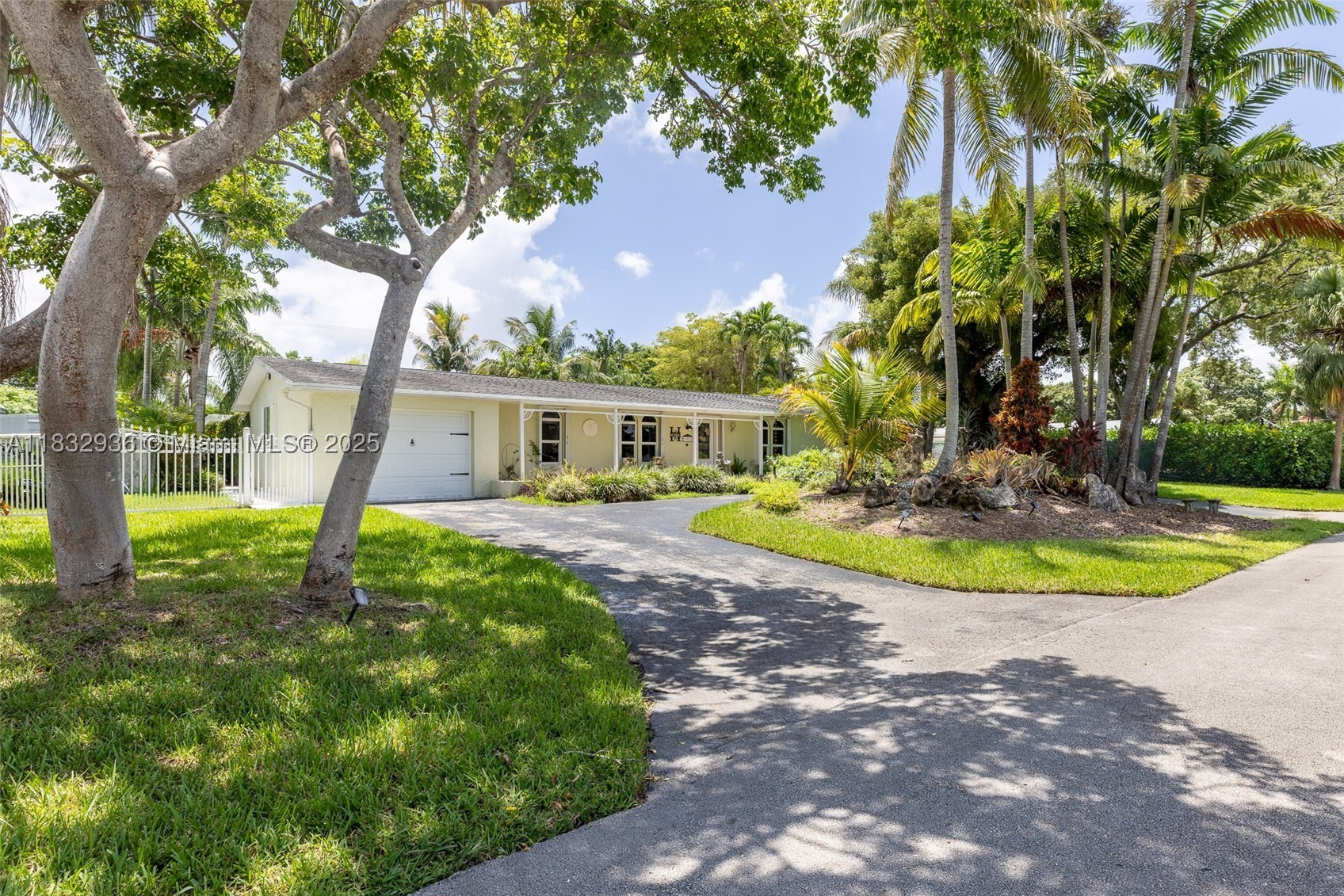 Owner financing available. This spacious 3,252 total sq ft home boasts a 3 BD/2 BA main house with a 1 BD/1 BA detached guesthouse, situated on a 17,400 sq ft lot. The guesthouse offers rental income potential, while the lot provides ample parking for boats, campers, etc. The lush tropical oasis features a pool with new solar heating/cooling system and an aluminum pergola for al fresco dining or relaxation. Inside, discover high impact windows/doors, vinyl plank floors, and a stunning renovated custom kitchen with an expansive cooking island, quartz counters and top-tier Frigidaire/GE appliances. The main suite offers a sitting area and dual closets, and there are 2 private wells for water and sprinklers. Prime location with easy access to major highways and top-rated schools.
