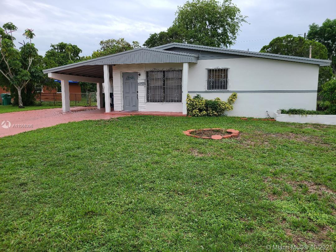Single-Family House located in the heart of the beautiful city of Miami Gardens. This is 3 bedrooms and 1 bathroom an open kitchen, living room, family room and a screen in patio. This house sits on a corner lot with a tool shed. The backyard is large enough to park your toys inside, maybe a boat or RV, or build a nice pool for entertaining for family gatherings.  You are able to park several vehicles in the driveway. This is great for a first-time homebuyer.  House is located close to turnpike, 826, Hard Rock Stadium, and shopping centers.  This will not last in this hot real estate market.