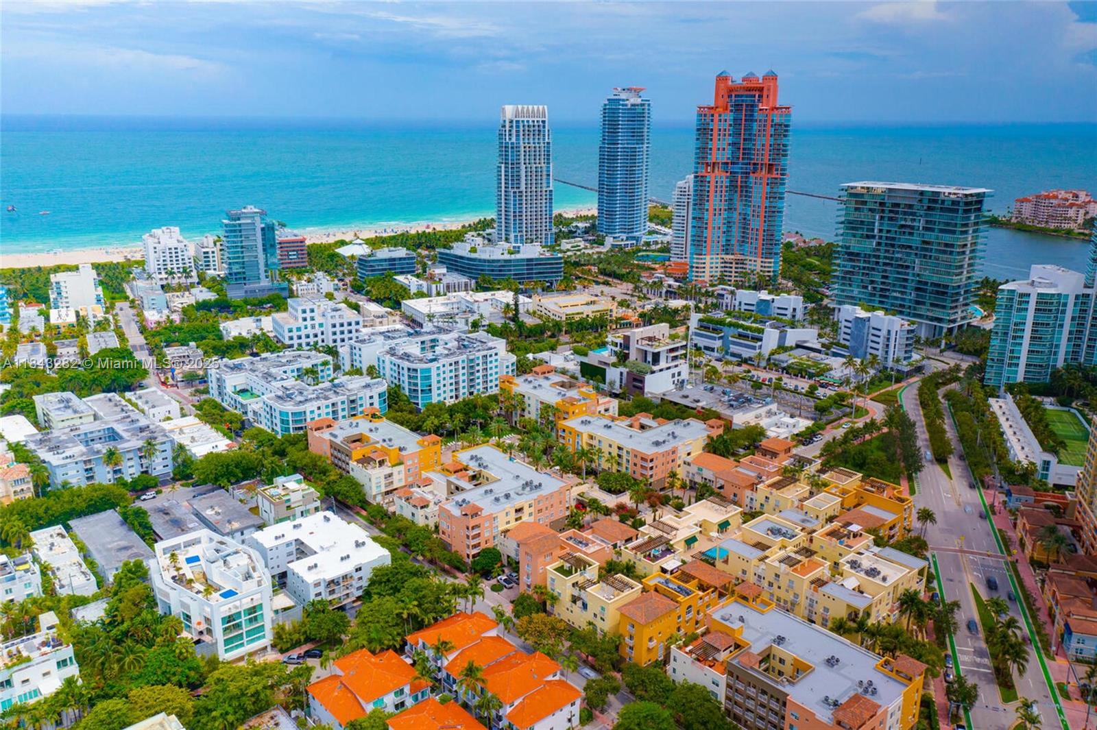 One of Kind- bright- airy 2-bedroom, 2-bathroom Courts At South Beach Condo in the heart of South of Fifth!  Beautifully designed unit features a spacious open floor plan with modern finishes throughout. Kitchen boasts stainless steel appliances, granite countertops, and ample cabinet space. Master bedroom with ensuite bathroom with a luxurious soaking tub and separate shower. Second bedroom is perfect for guests or office. Enjoy ocean breeze from private balcony overlooking city.  Three outdoor spaces!  Pet-friendly building offers two pools, fitness center, and 24 security. Steps away from  beach, shopping, dining, and entertainment. Don't miss out on fantastic opportunity for own piece of paradise in SOF Miami Beach!  Note-Virtually Staged Rooms at end of pics for room ideas.
