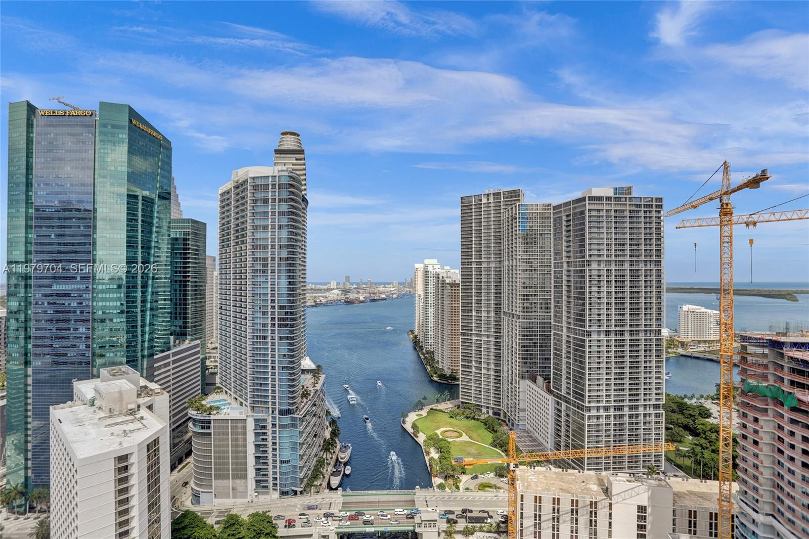 Stunning 3-bedroom, 2.5-bathroom corner residence on the 41st floor featuring expansive views of the Miami River extending to Biscayne Bay and the Brickell skyline. This well-designed floorplan offers two spacious balconies, floor-to-ceiling windows, high ceilings, and abundant natural light throughout.

Interior features include elegant marble flooring in the living areas, remodeled bathrooms, and updated bedroom flooring (October 2023), complemented by modern vanities and contemporary finishes.

Recent improvements include a new A/C system (January 2026), new refrigerator (2025), and new washer and dryer (2024).

Conveniently located near dining, shopping, and entertainment at Brickell City Centre with access to the Metromover nearby. Brickell on the River North offers amenities including two swimming pools, jacuzzi, sauna and steam room, a two-story fitness center, 24-hour concierge, valet parking, and electric vehicle charging stations.

Located on Line 12, the residence maintains open water views despite the development of Baccarat Residences Miami. Parking space #125 is located on the 3rd floor.

Investment opportunity. Unit currently rented for $5,600 per month through May 15, 2026.