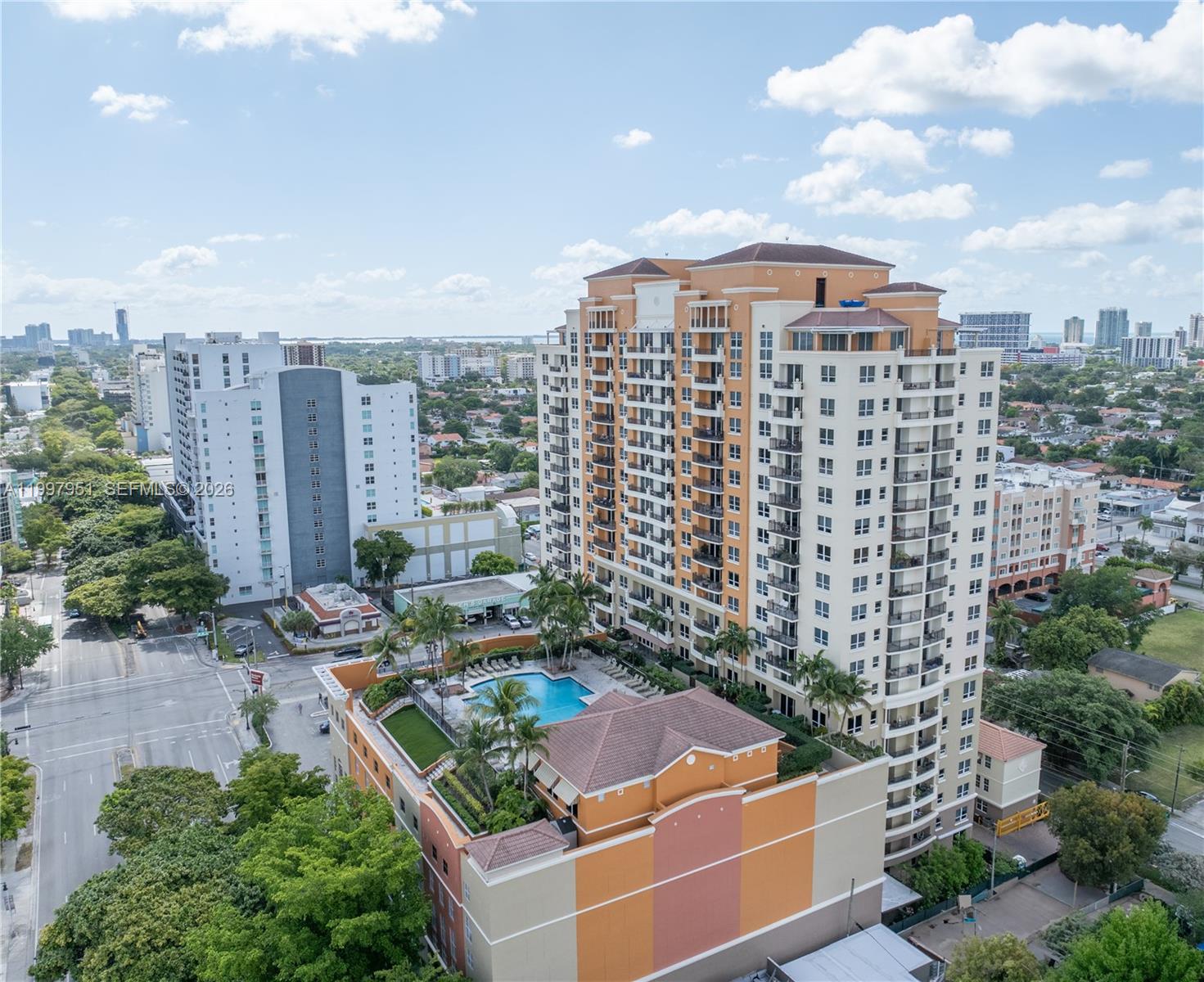 Motivated Seller! Great opportunity to own in the prestigious Gables Marquis, one of Coral Way's most desirable residences. This bright south-facing 1BD/1BA features abundant natural light, open city views, and a private balcony. Prime location near Miracle Mile, Brickell, Coconut Grove, and Miami International Airport.