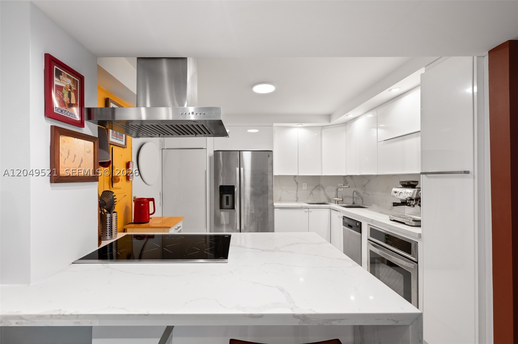 For the buyer who wants views, square footage and calm over chaos, this fully updated 1BD/1.5BA residence at Brickell Bay Club delivers. Direct, unobstructed water views fill the 930 sq ft layout with light and a daily sense of retreat, rare in the heart of Brickell. Move-in ready and low-maintenance, the open kitchen features modern finishes and both baths have been fully renovated. An in-unit washer/dryer and custom built-ins in the living area and bedroom keep everyday life simple and streamlined, while a spacious walk-in closet solves for storage without sacrificing space elsewhere. Beyond the front door, a lush, waterfront building awaits with an oversized bayfront pool, 5 tennis courts, a fitness center, and beautifully landscaped grounds - resort-style amenities that are always just downstairs. Perfect for a professional, downsizer, or seasonal owner who wants Brickell's dining, shopping, and energy minutes away, without giving up quiet and privacy at home. This is a residence for someone who's done compromising: water views, real function, and a prime location. Schedule your private tour today.