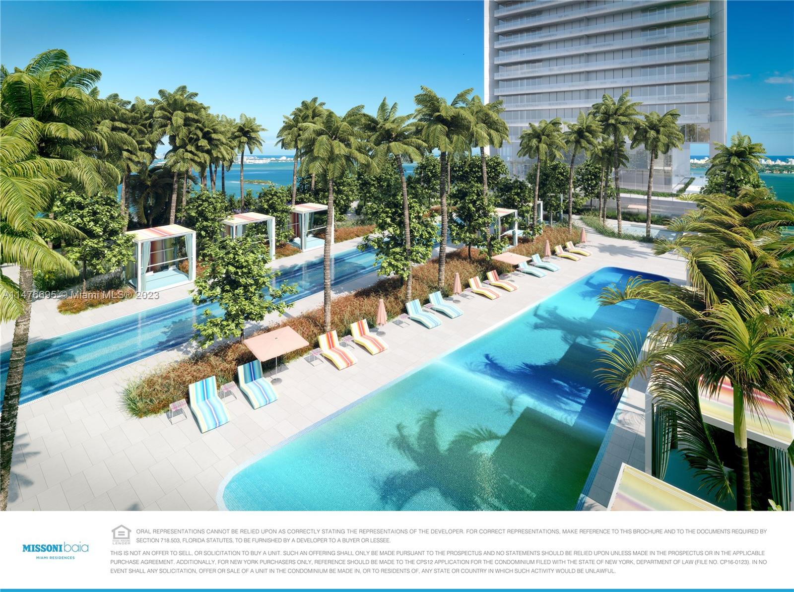 Developer Unit at desired Missoni Baia 4 BD 6 Baths. Family room + maid quarter. Breathtaking views of Biscayne Bay from this corner unit that has East, South and West exposure.
